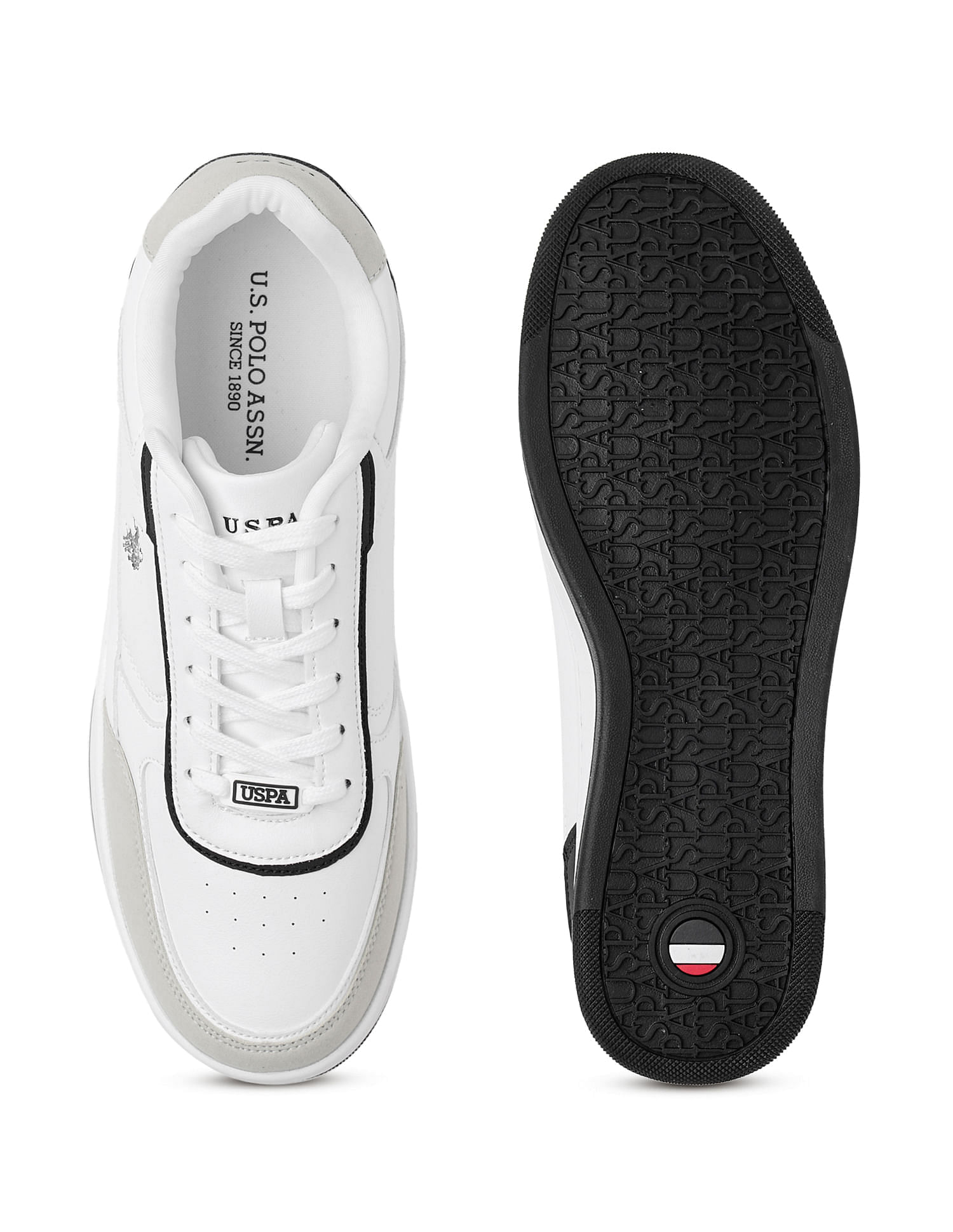 U.S. Polo Assn. Men Trenno White Retro Court Sneakers