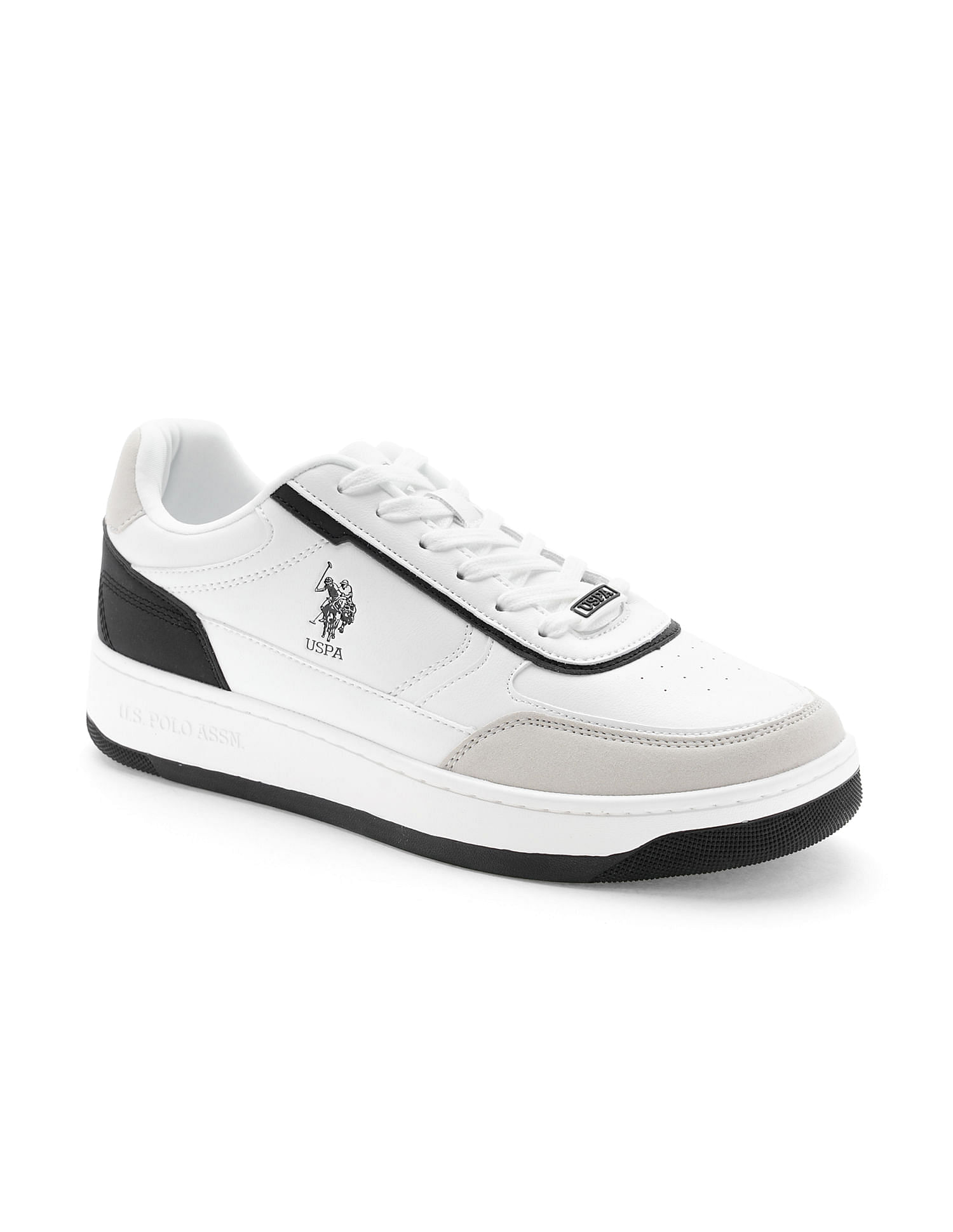 U.S. Polo Assn. Men Trenno White Retro Court Sneakers