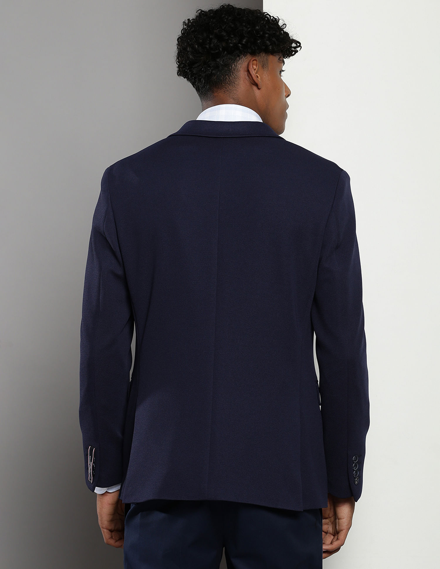 Tommy Hilfiger Notch Collar Rib Knit Blazer