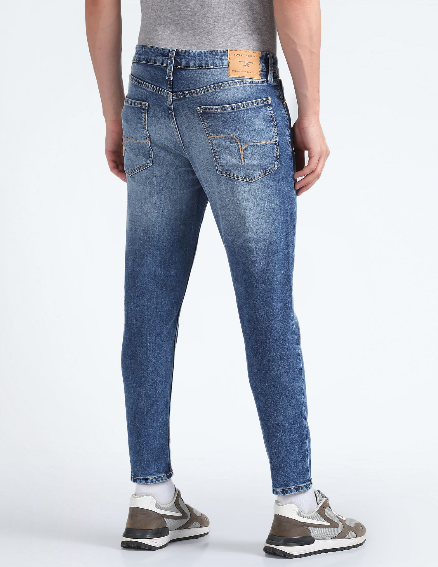 Flying Machine Mankle Relax Tapered Fit Stone Wash Jeans
