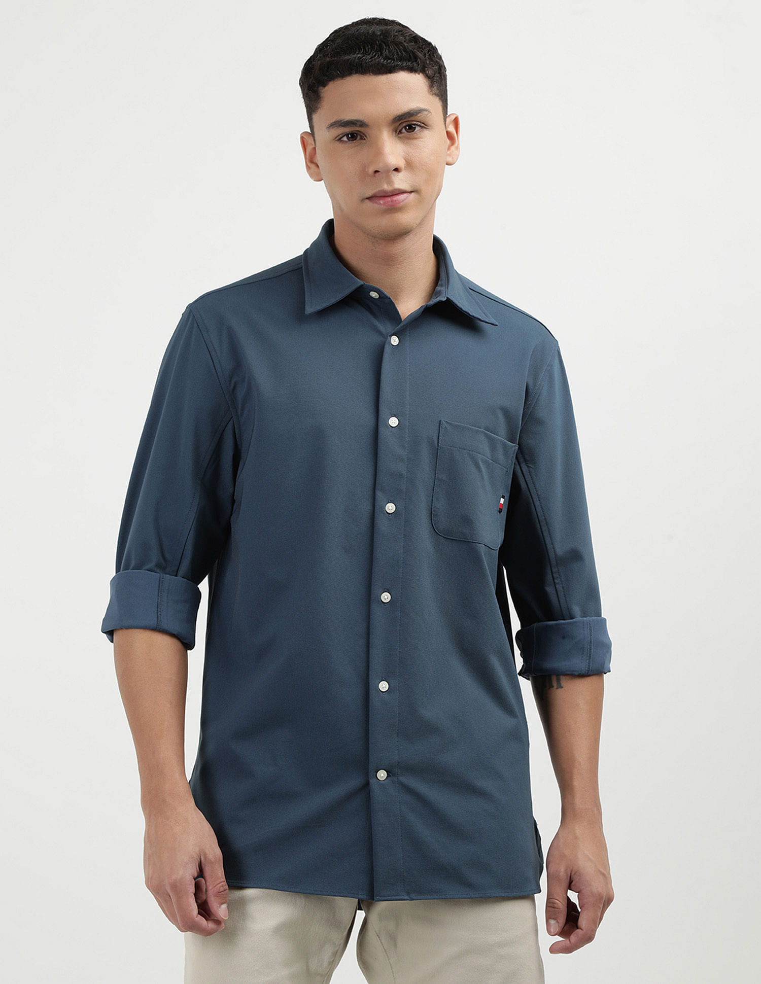 Tommy Hilfiger Solid Tech Poplin Shirt