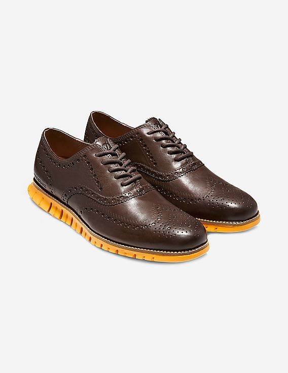 Buy Cole Haan Men Brown ZERØGRAND Wingtip Oxford - NNNOW.com