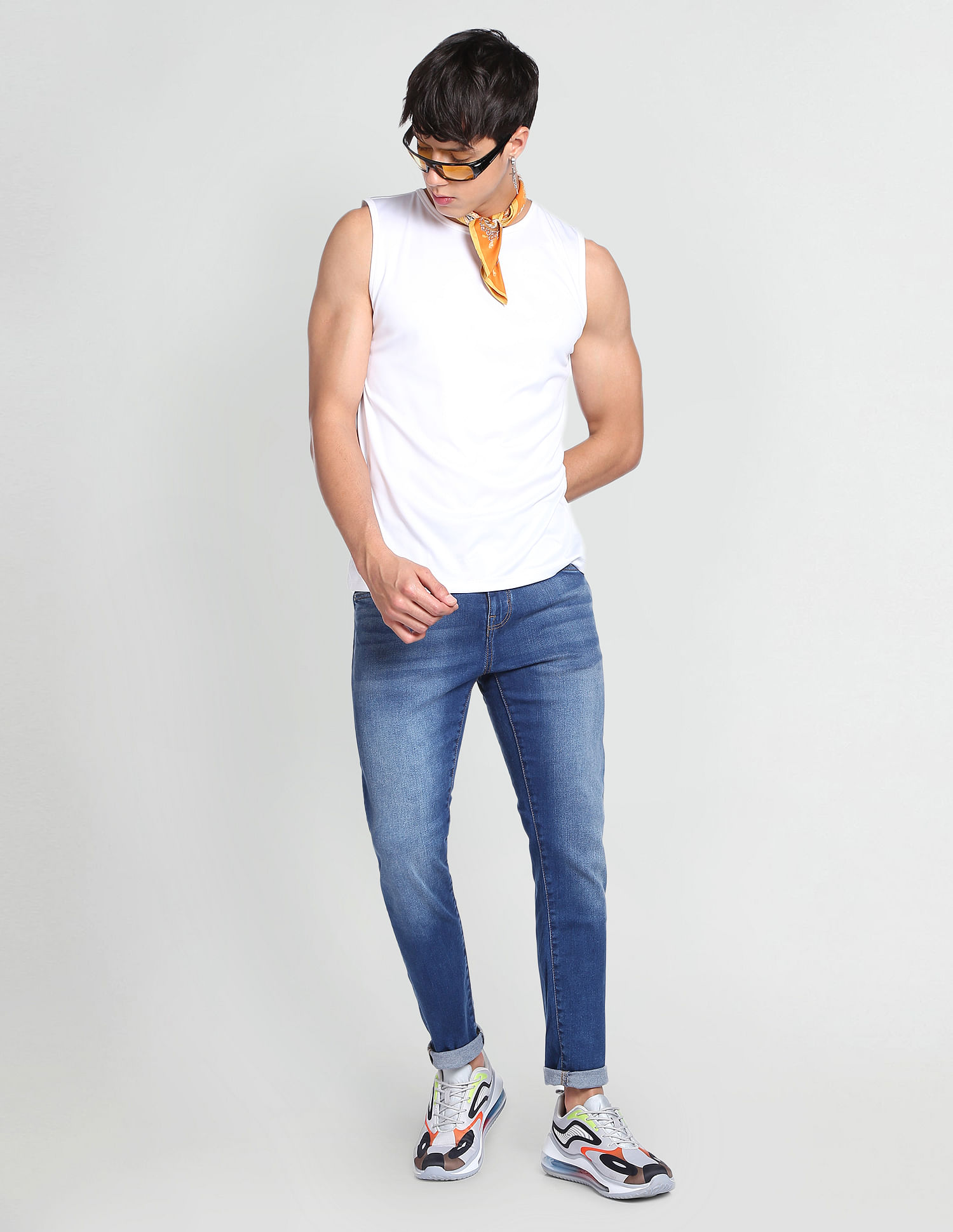 Flying Machine Slim Tapered Fit Stone Wash Authentic Signature Jeans