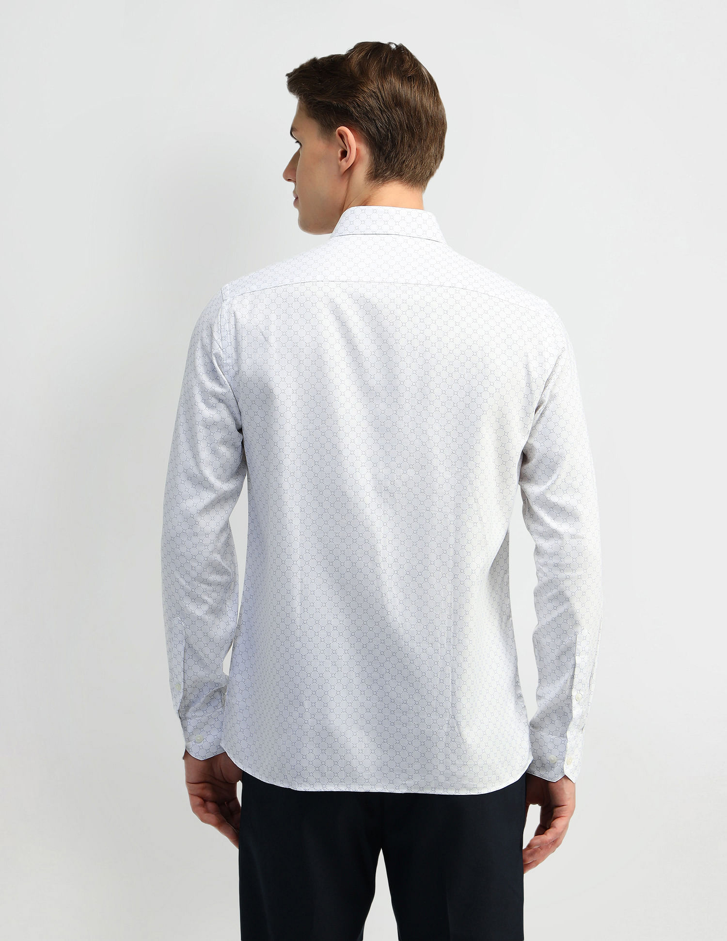 Arrow Geometric Printed Manhattan Slim Fit Shirt
