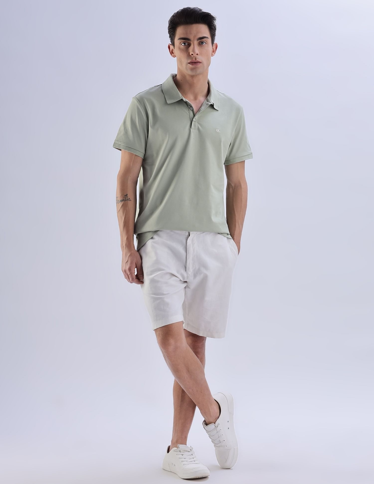 Calvin Klein Jeans Regular-Fit Solid Cotton Polo Shirt