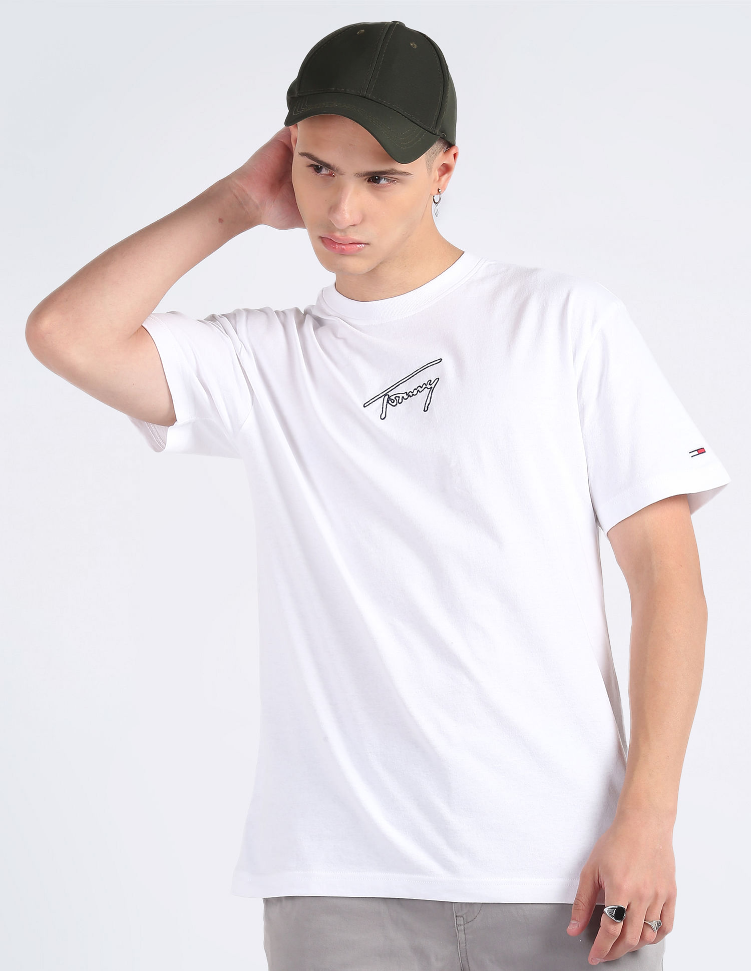 Tommy Hilfiger Transitional Cotton Signature Logo T-Shirt