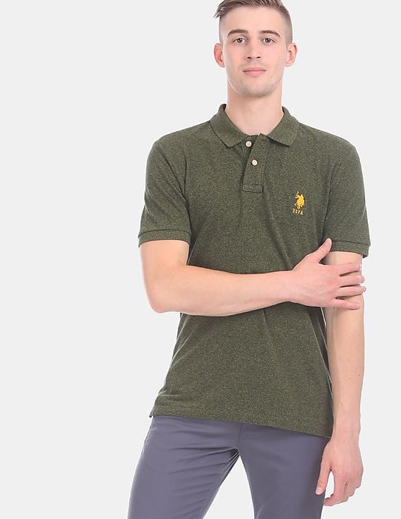 us polo plain shirts
