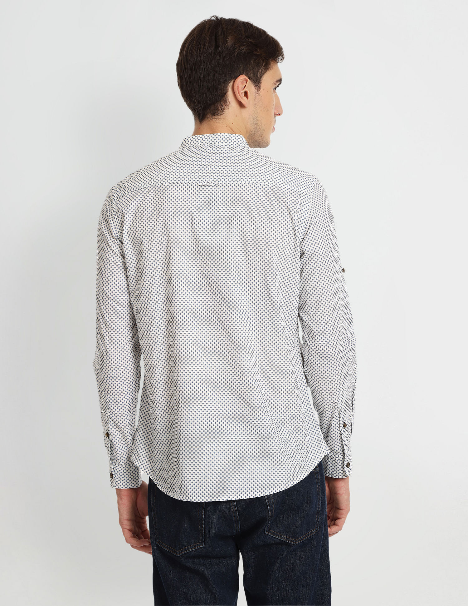 U.S. Polo Assn. Denim Co. Mandarin Collar Printed Shirt