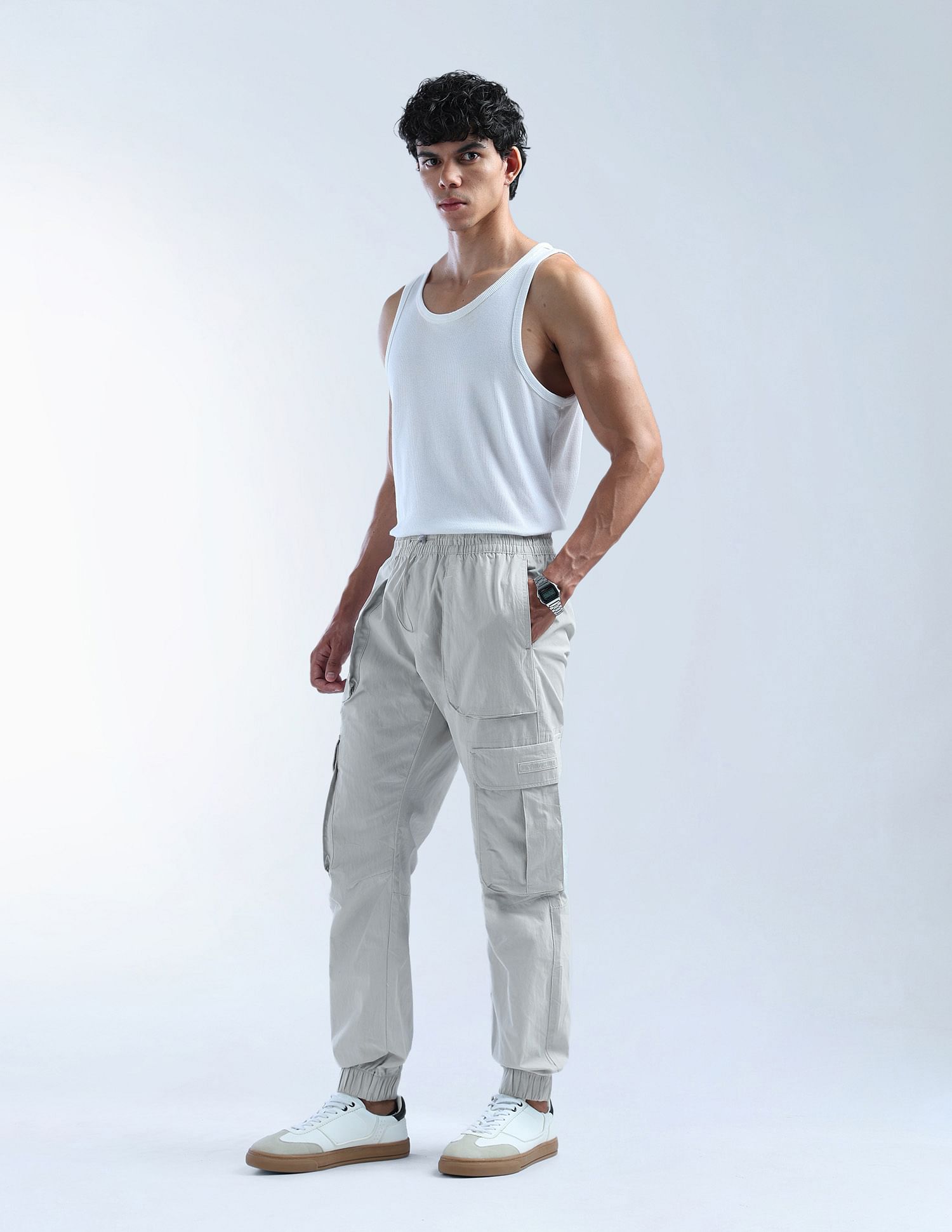 Flying Machine Solid Relaxed Fit Joggers