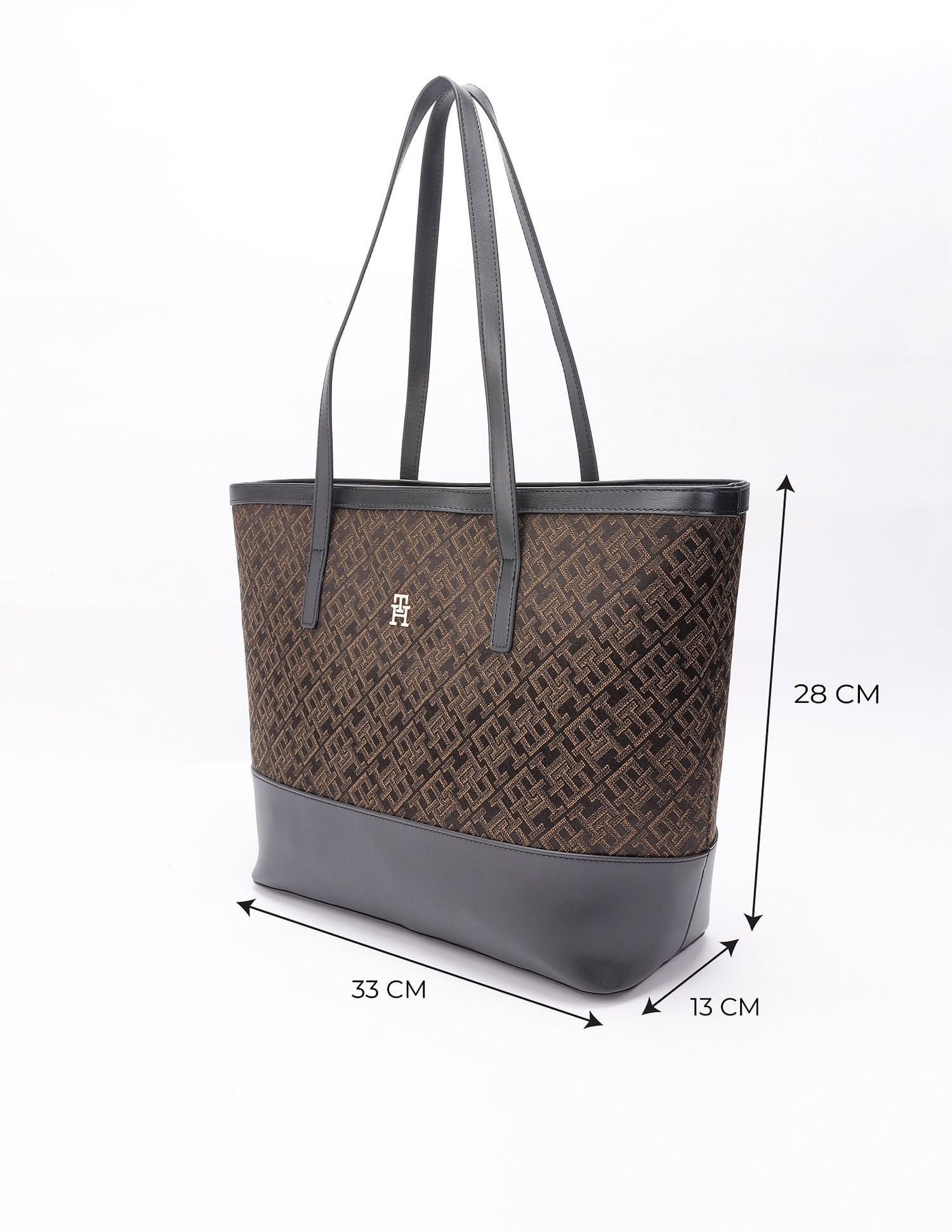 Tommy Hilfiger Logo Black Polyester Tote Bag