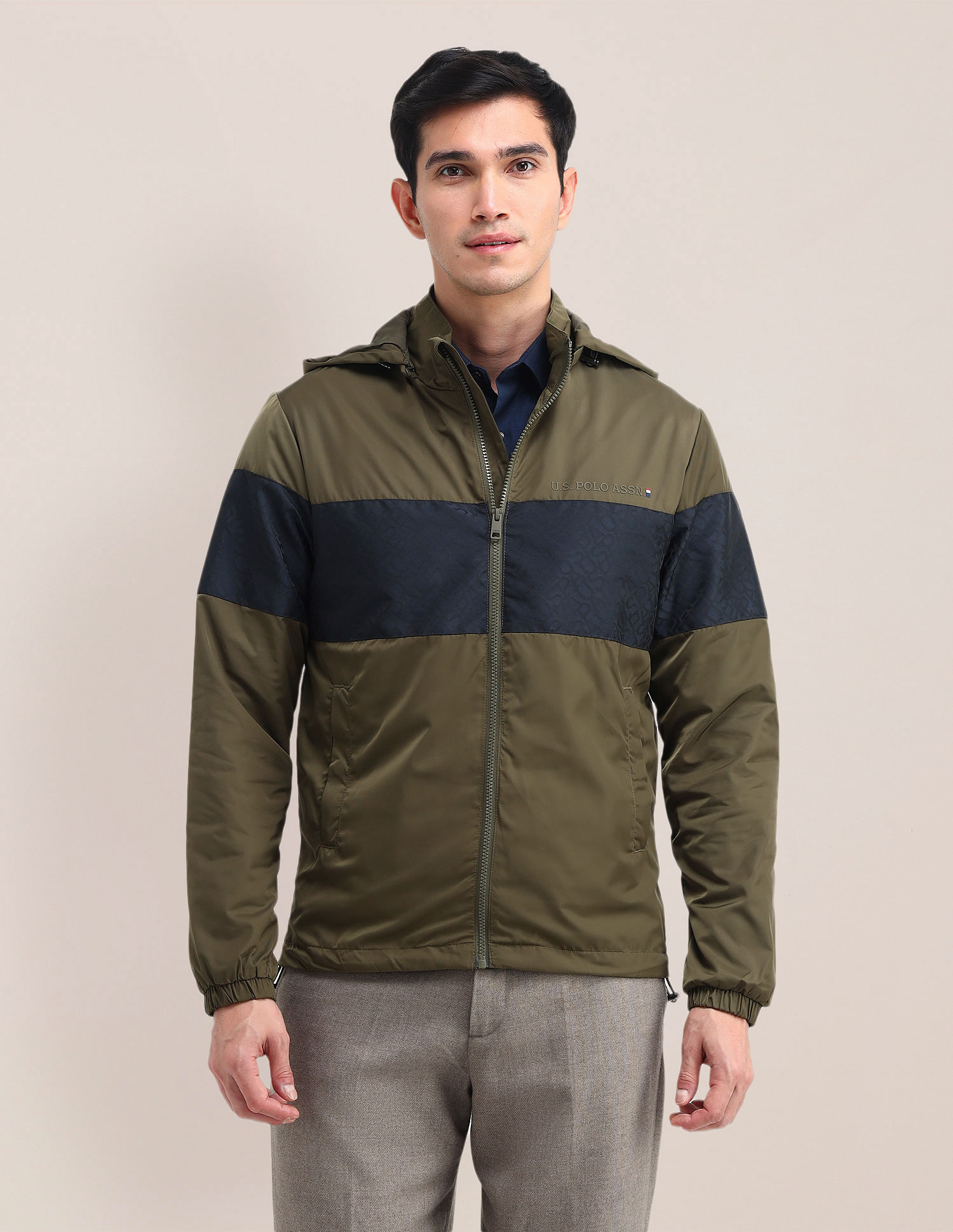 U.S. Polo Assn. Brand Printed Regular Fit Jacket