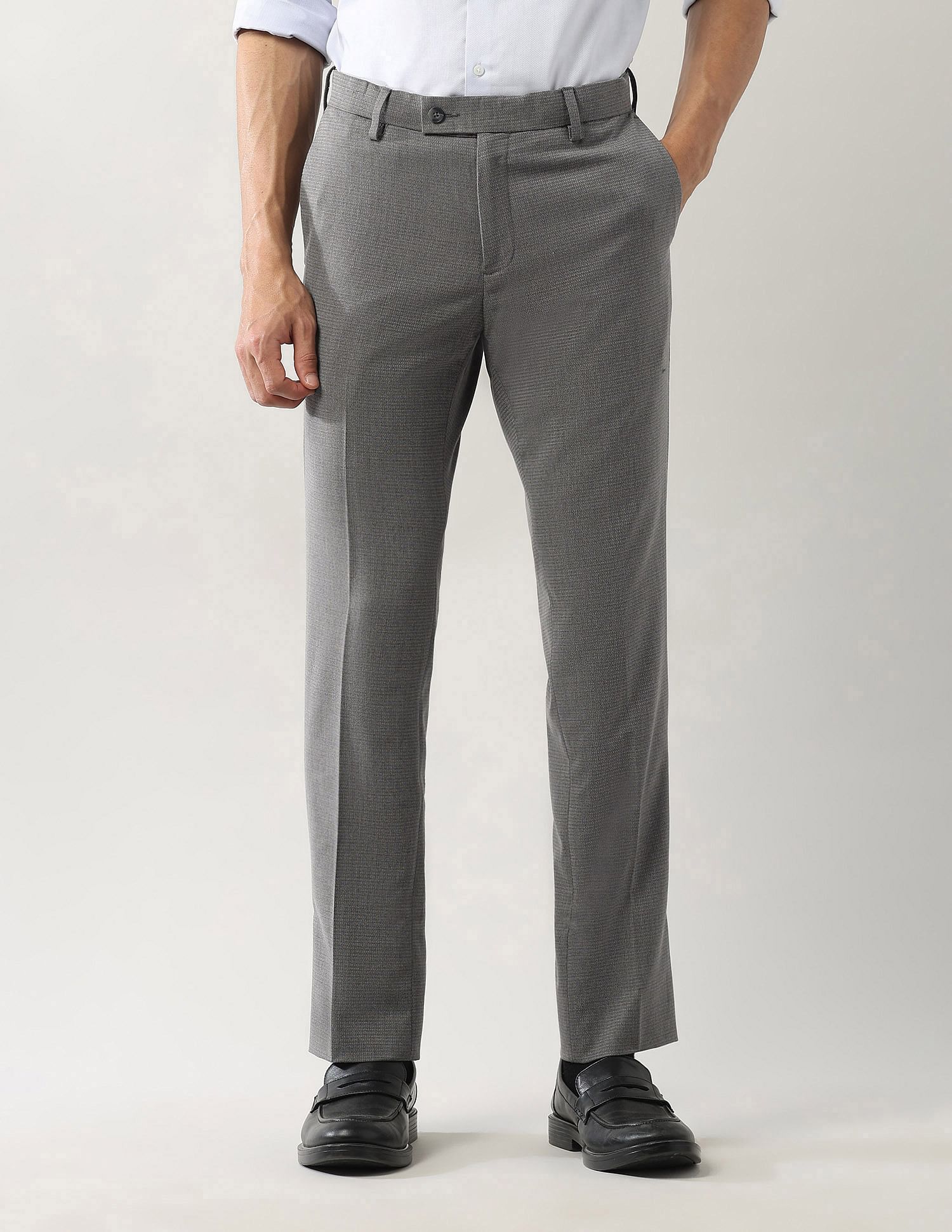 Arrow Mid Rise Autoflex Dobby Trousers