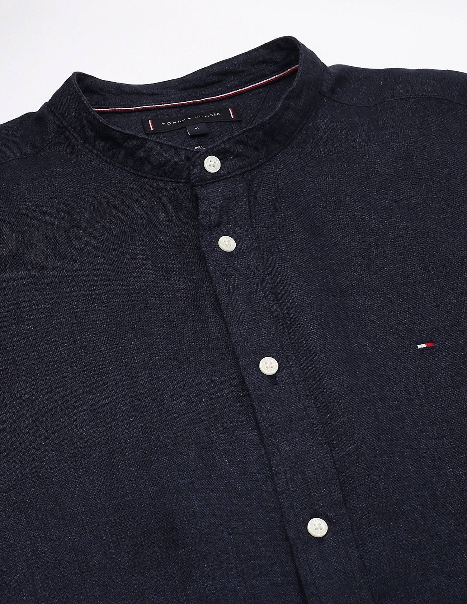 Tommy Hilfiger Solid Regular-Fit Linen Shirt
