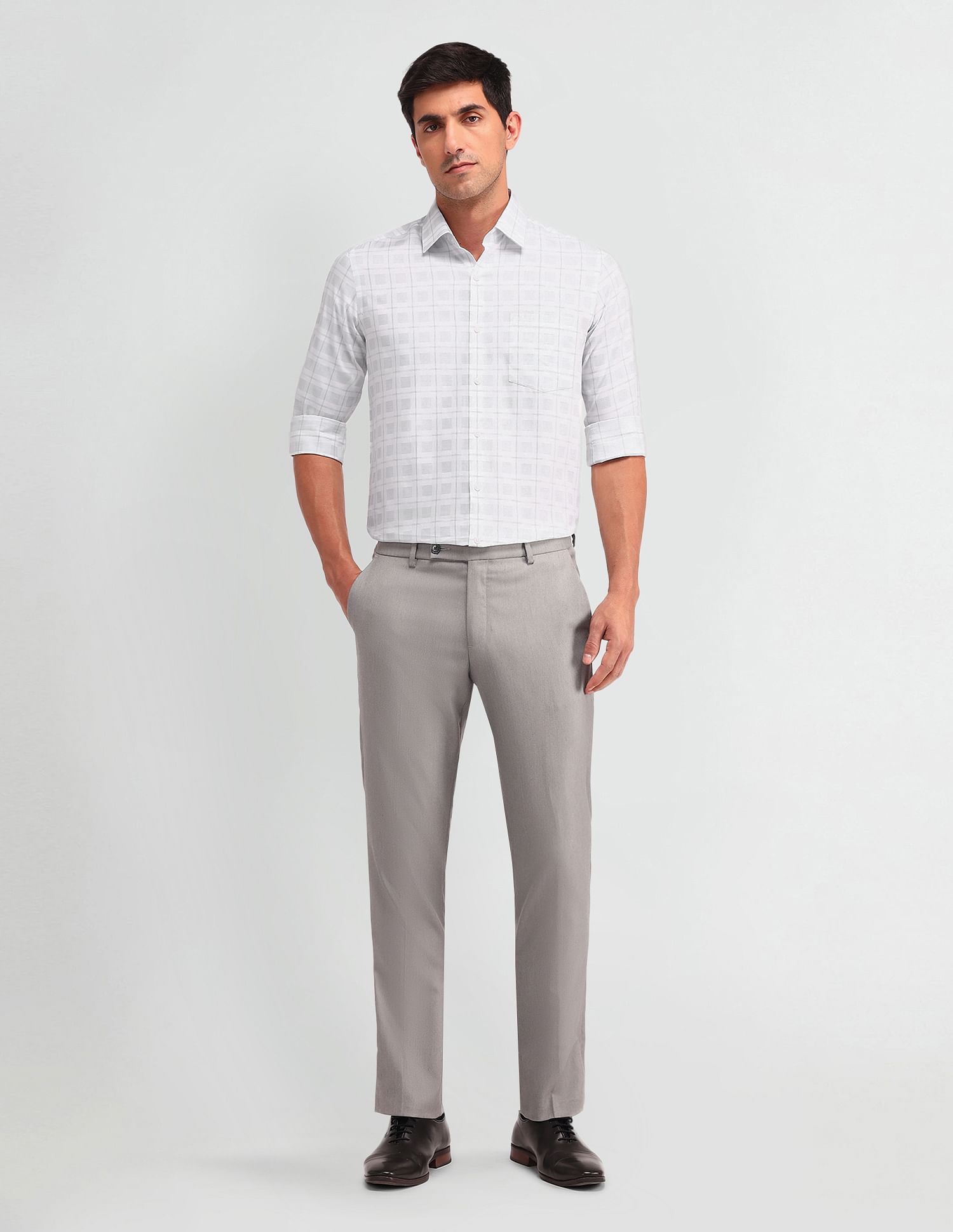 Arrow Manhattan Slim Fit Checked Shirt