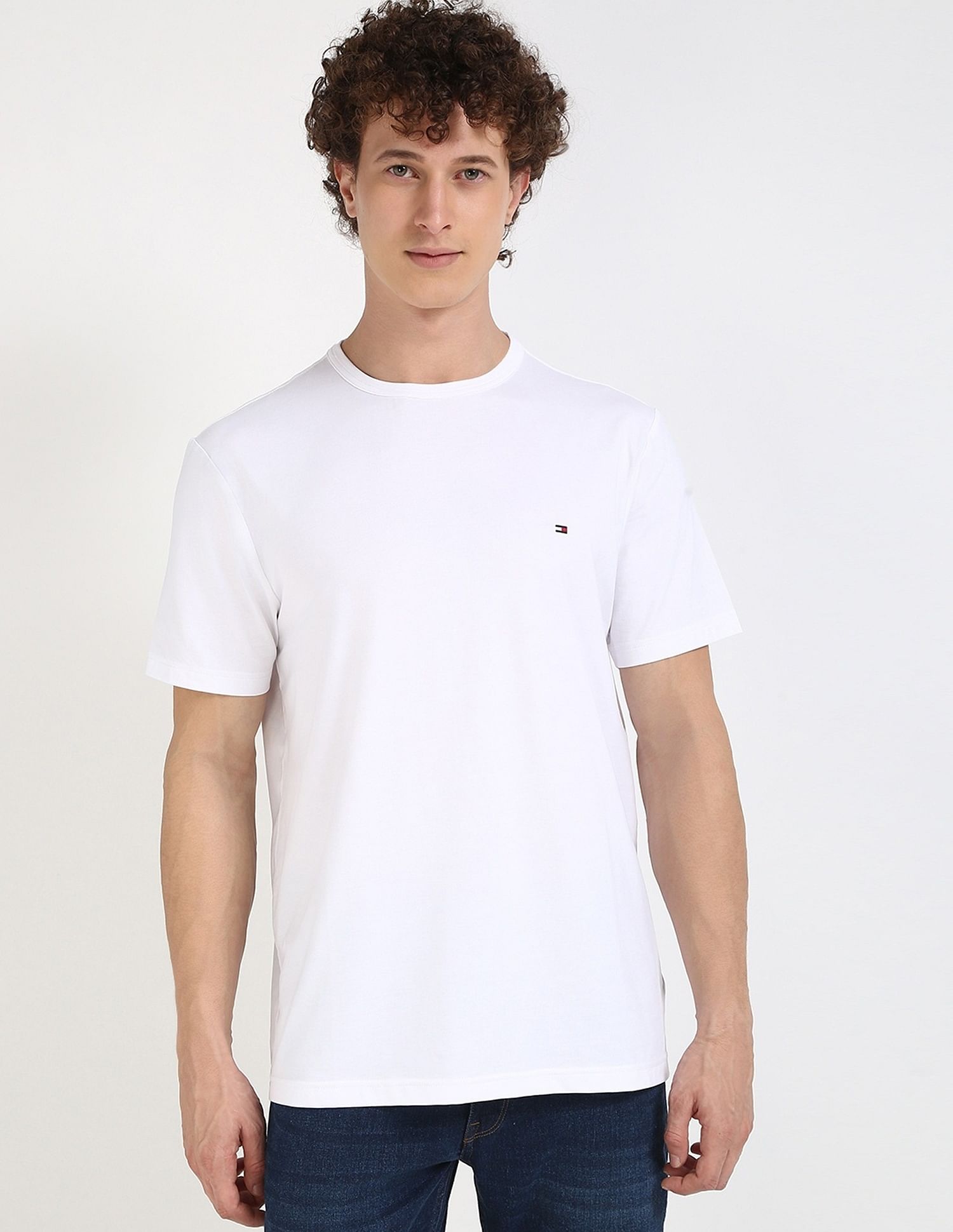 Tommy Hilfiger Solid Regular-Fit Cotton T-Shirt