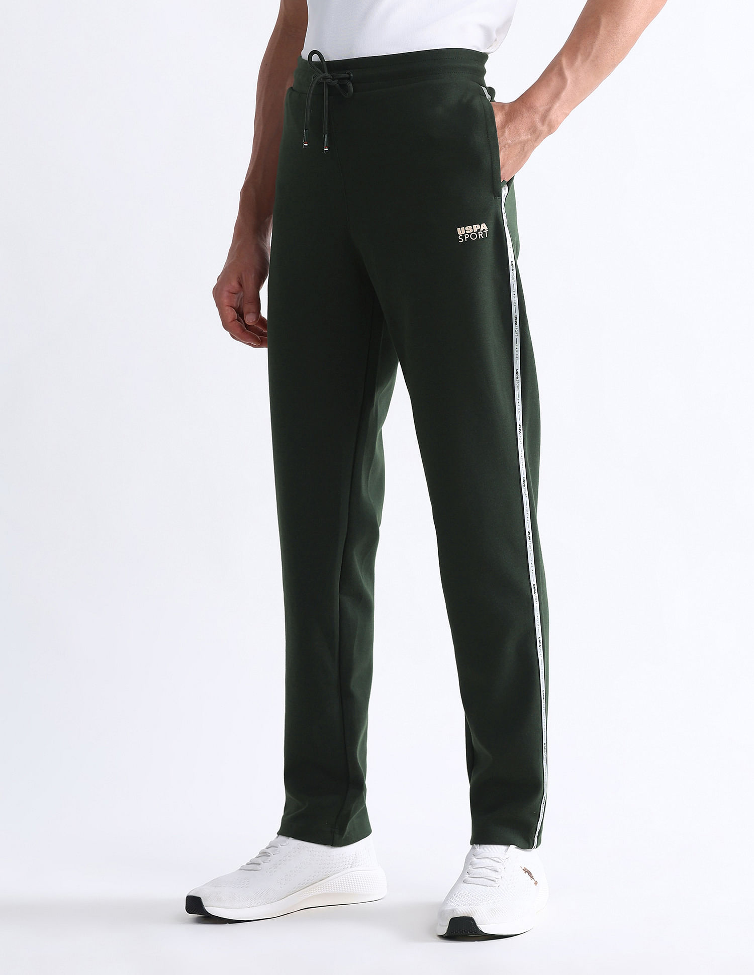 USPA Active Slim Fit Solid Active Track Pants