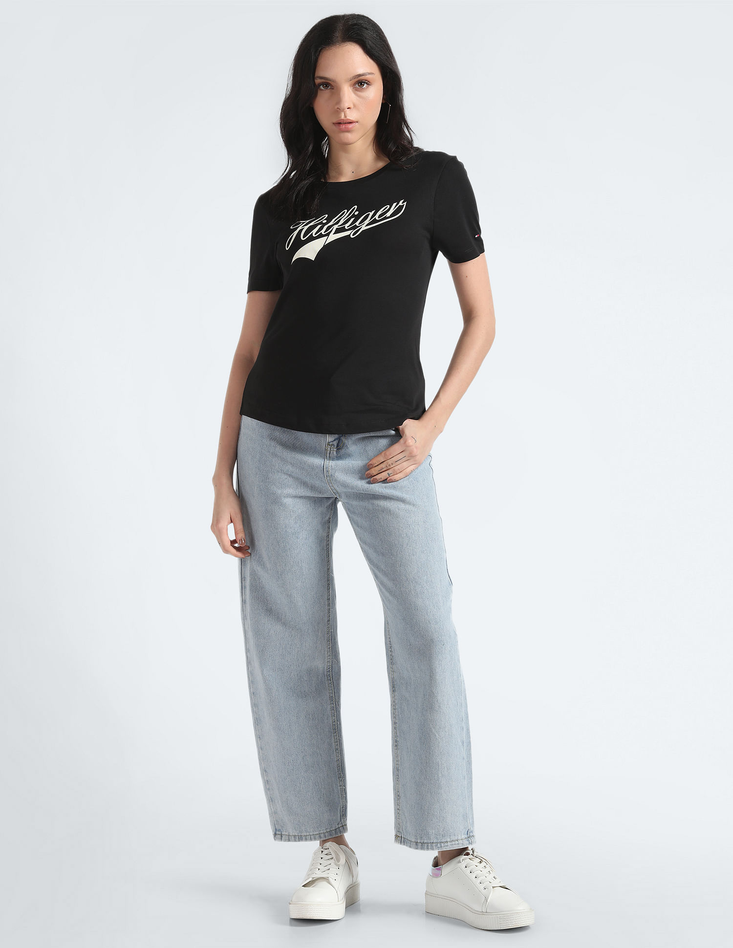 Tommy Hilfiger Crew Neck Brand Print T-Shirt