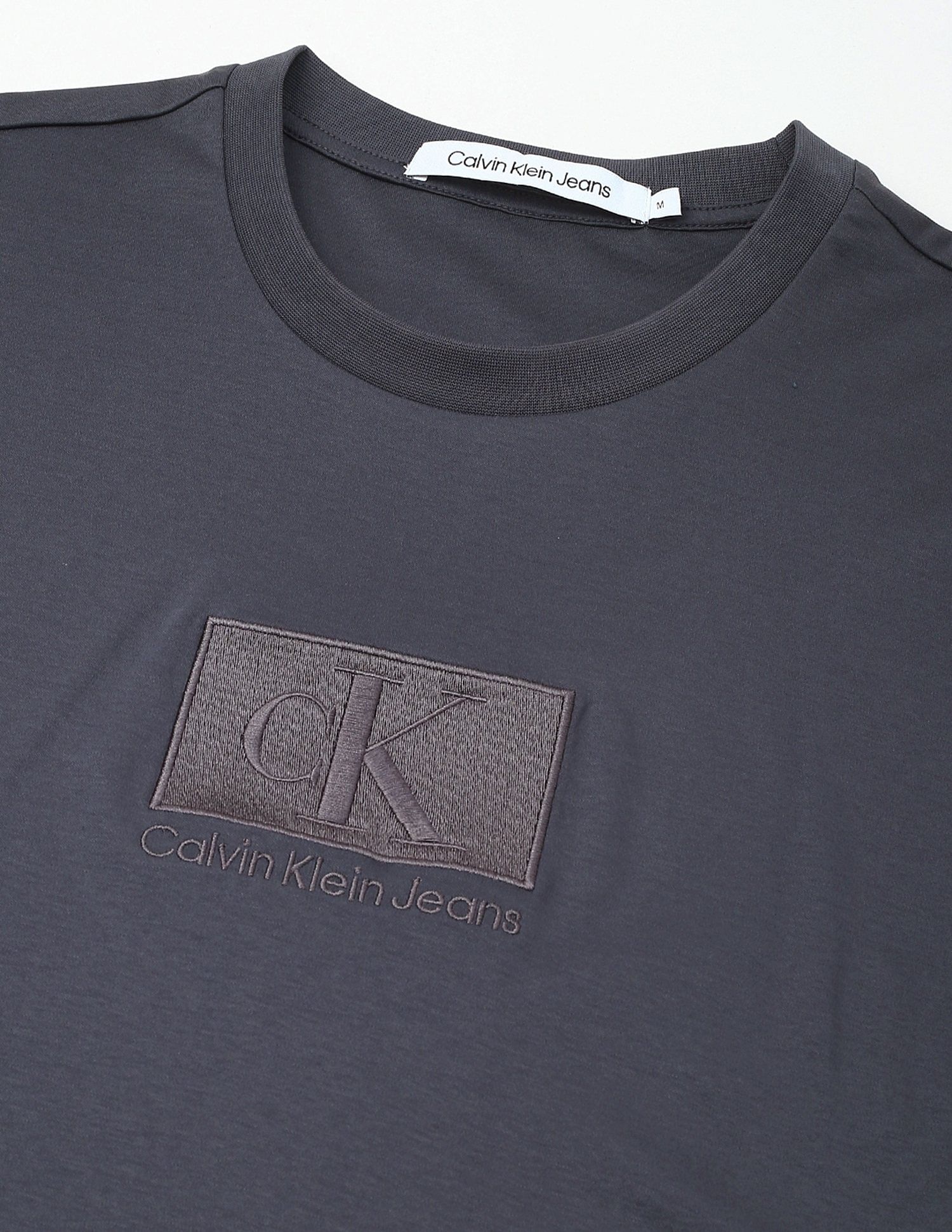 Calvin Klein Jeans Embroidered Logo Regular-Fit Cotton T Shirt