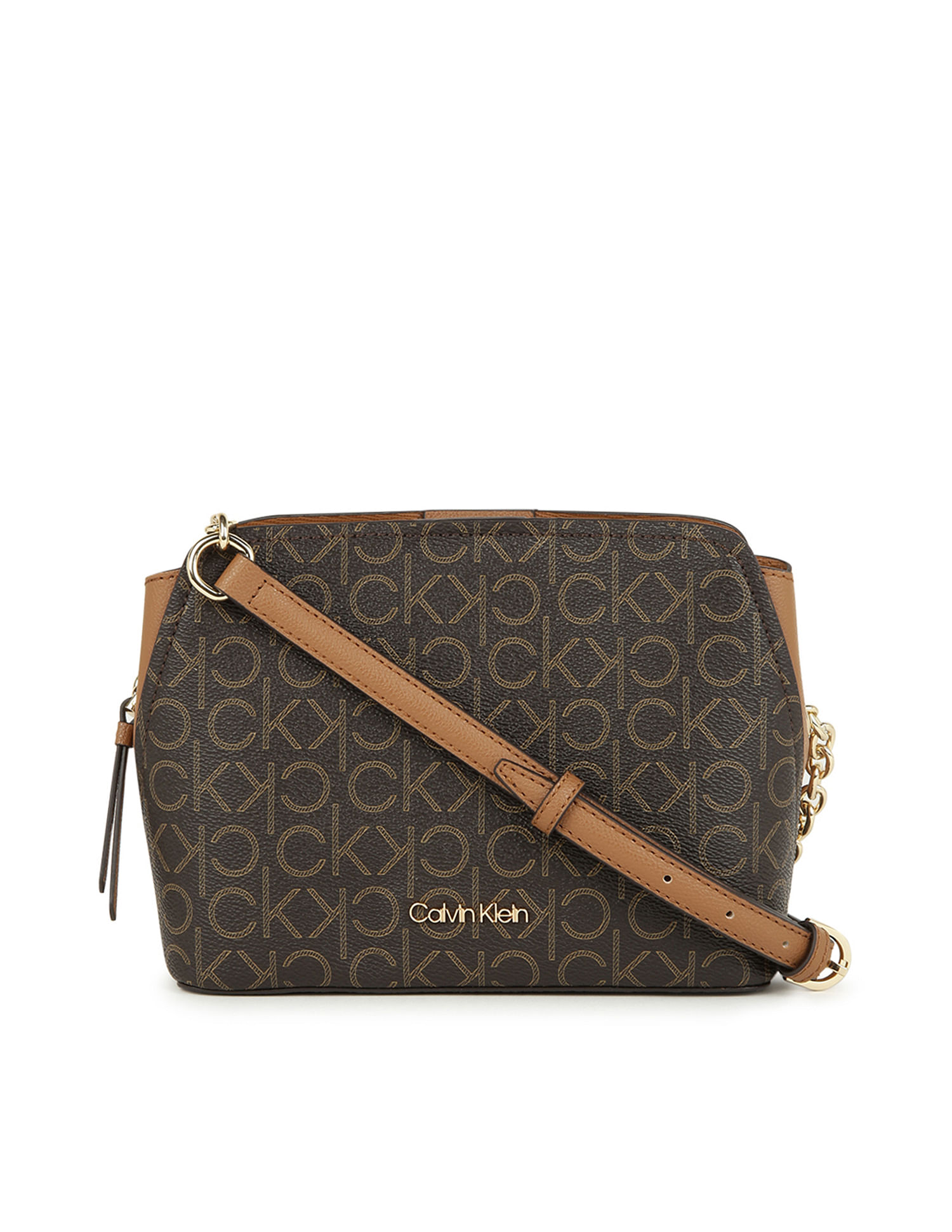 Ck fashion monogram crossbody bag