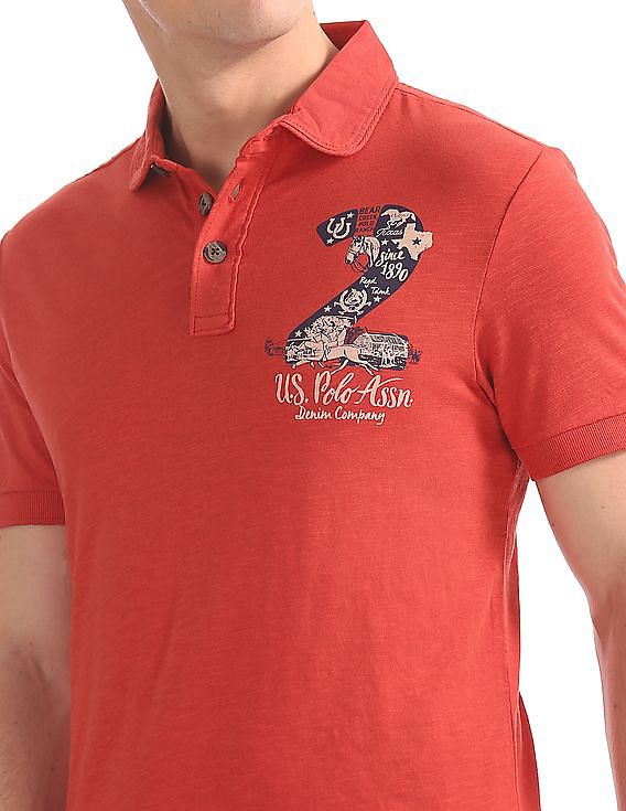 U.S. Polo Assn. Denim Co. Muscle Fit Slubbed Polo Shirt
