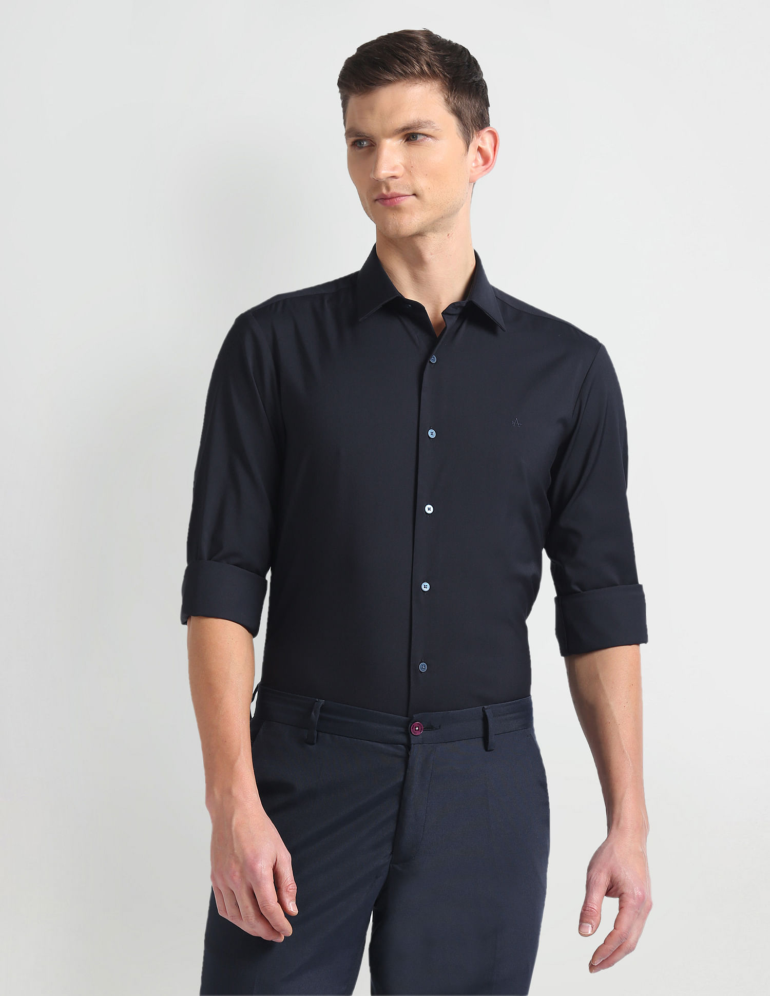 Arrow Newyork Brooklyn Super Slim Solid Shirt