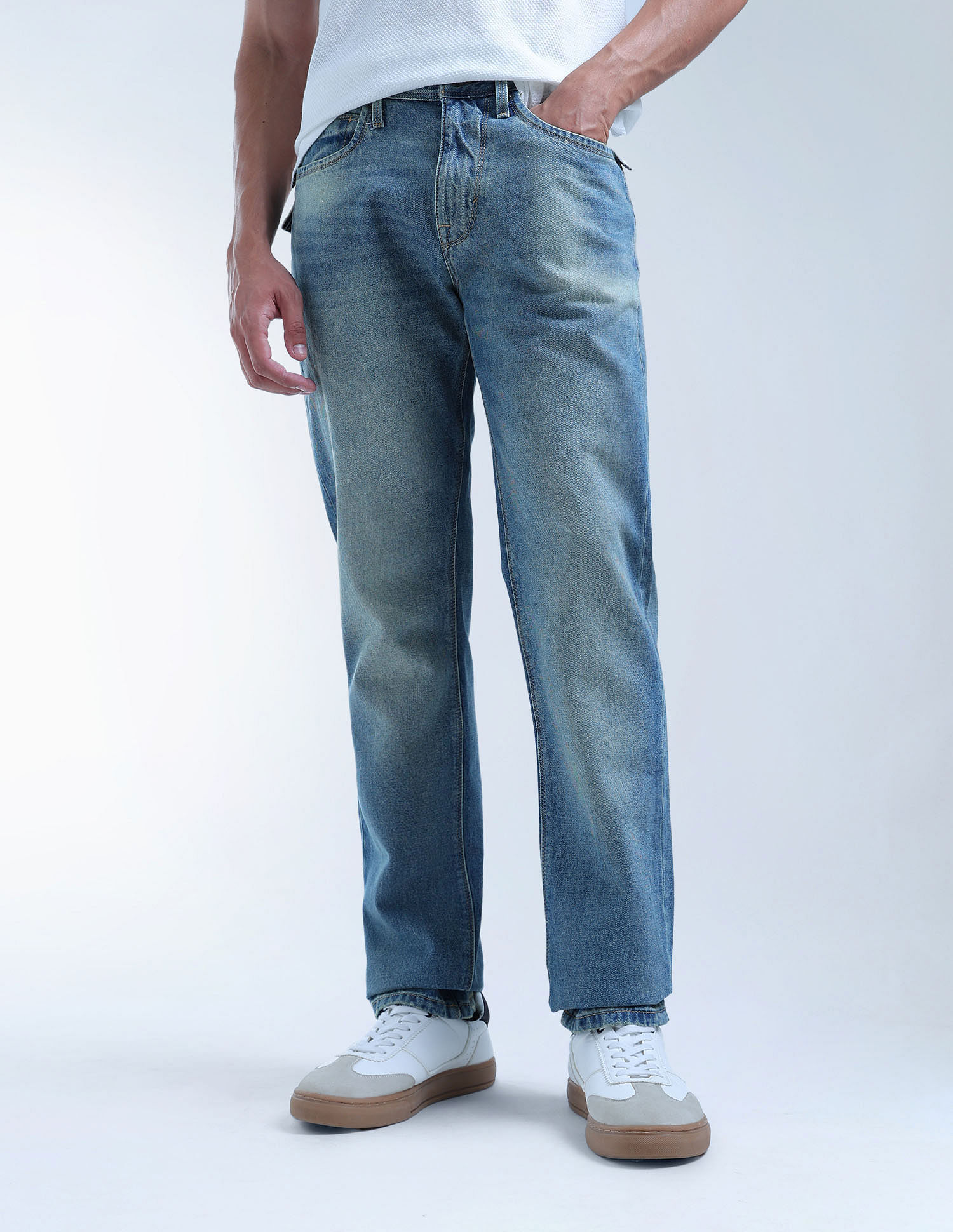 Flying Machine Freddie Slim Straight Fit Mrtf Jeans
