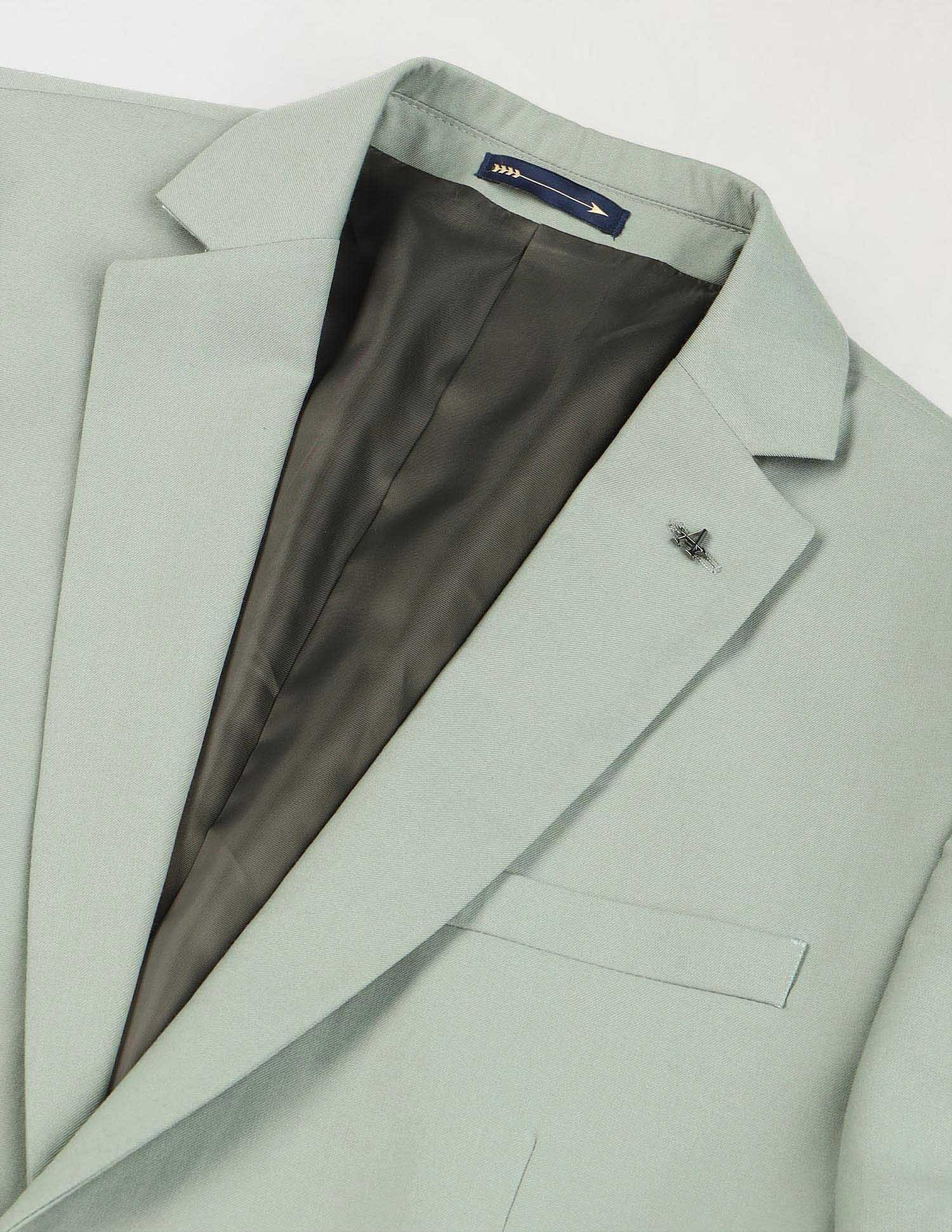 Arrow Tailored Fit Solid Two Piece Suit