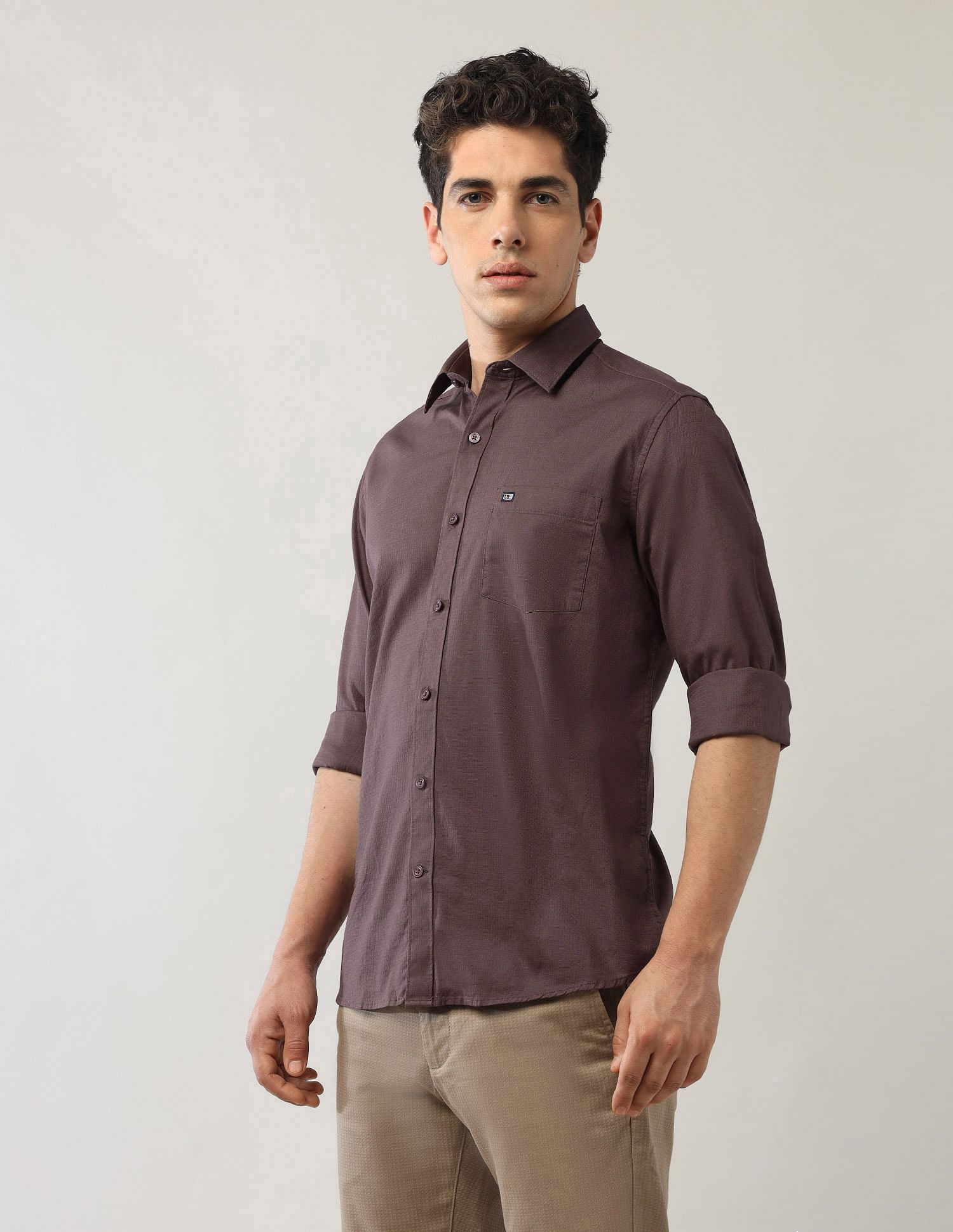 Arrow Sport Textured Pure Cotton Shirt