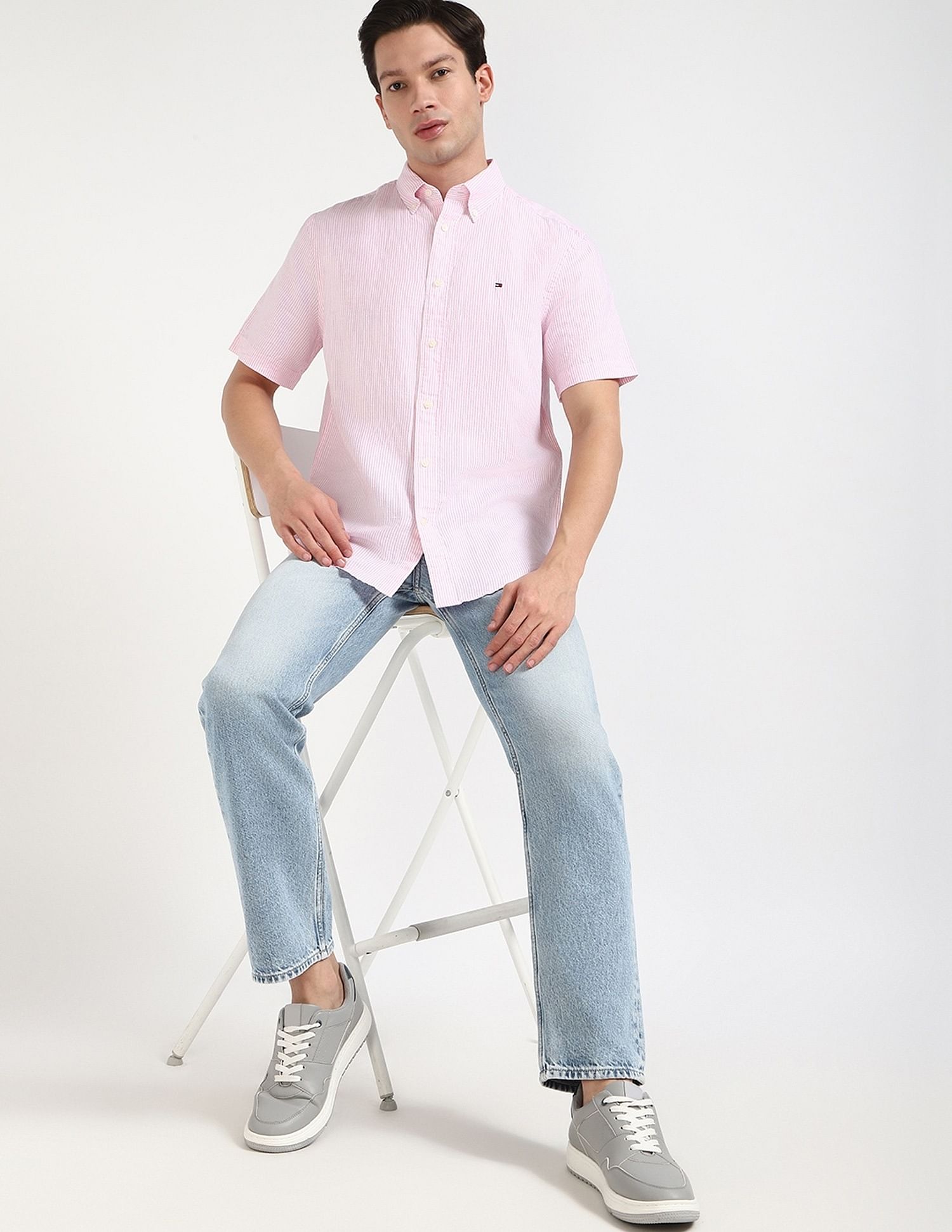 Tommy Hilfiger Striped Regular-Fit Cotton Shirt
