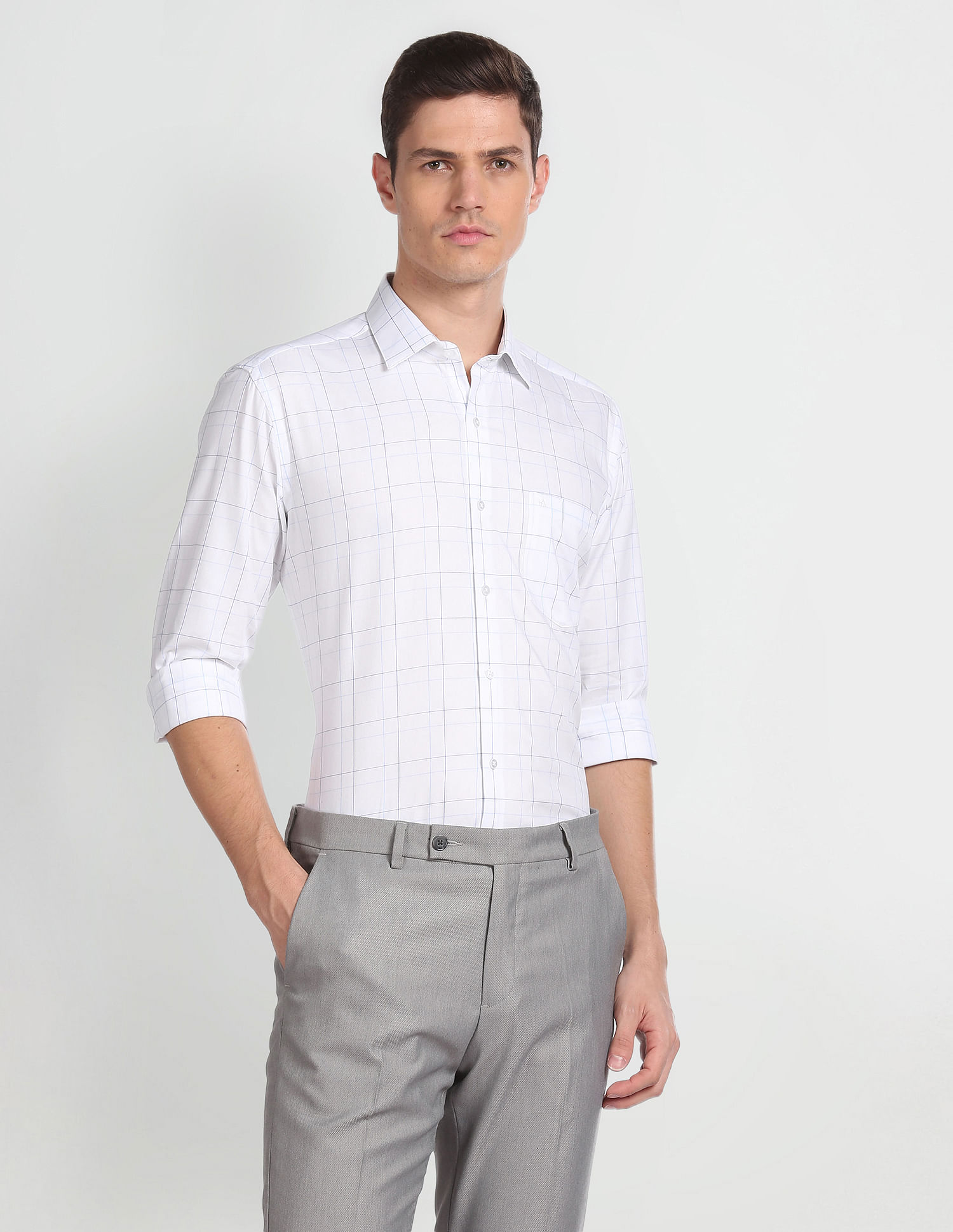 Arrow Windowpane Check Twill Shirt