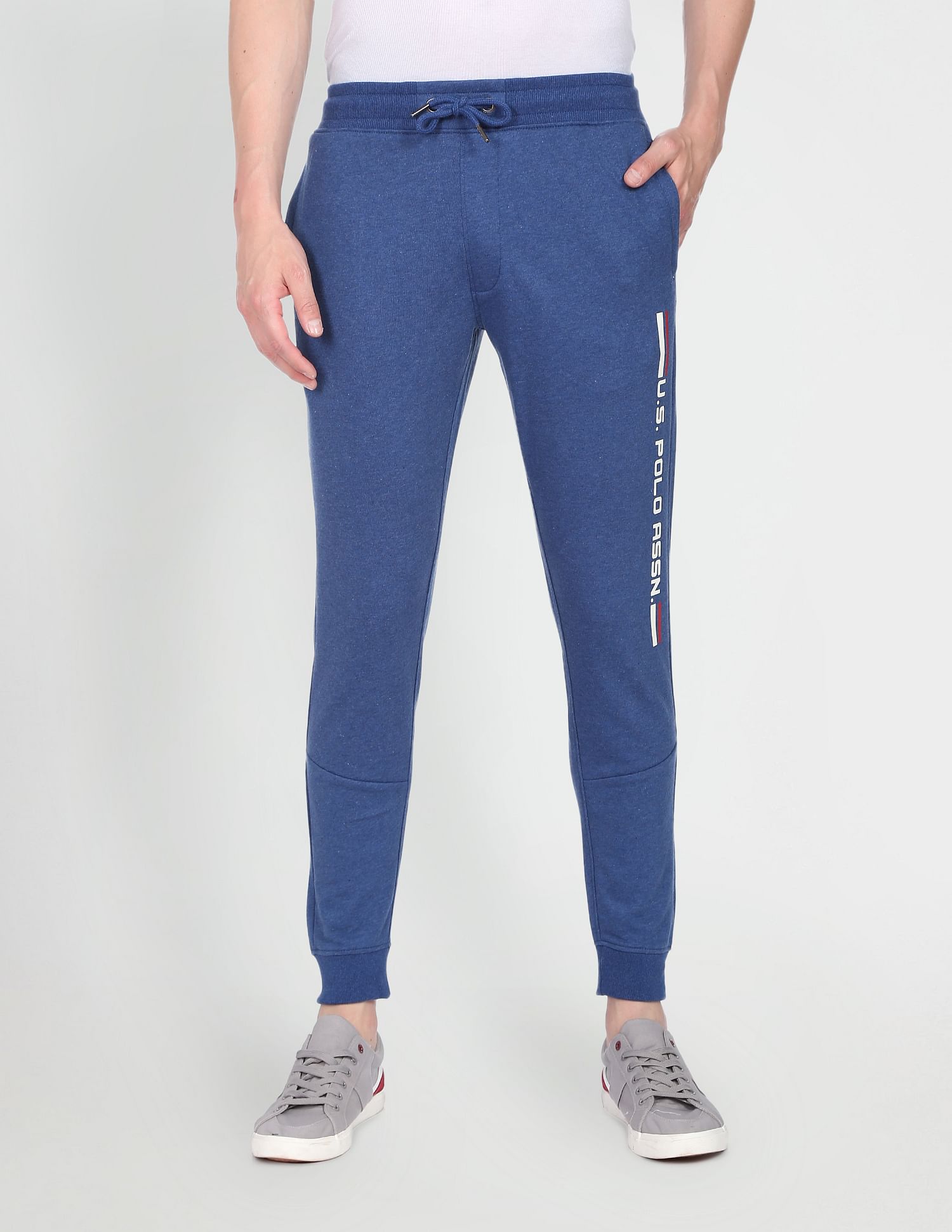 U.S. Polo Assn. Denim Co. Brand Print Heathered Track Pants