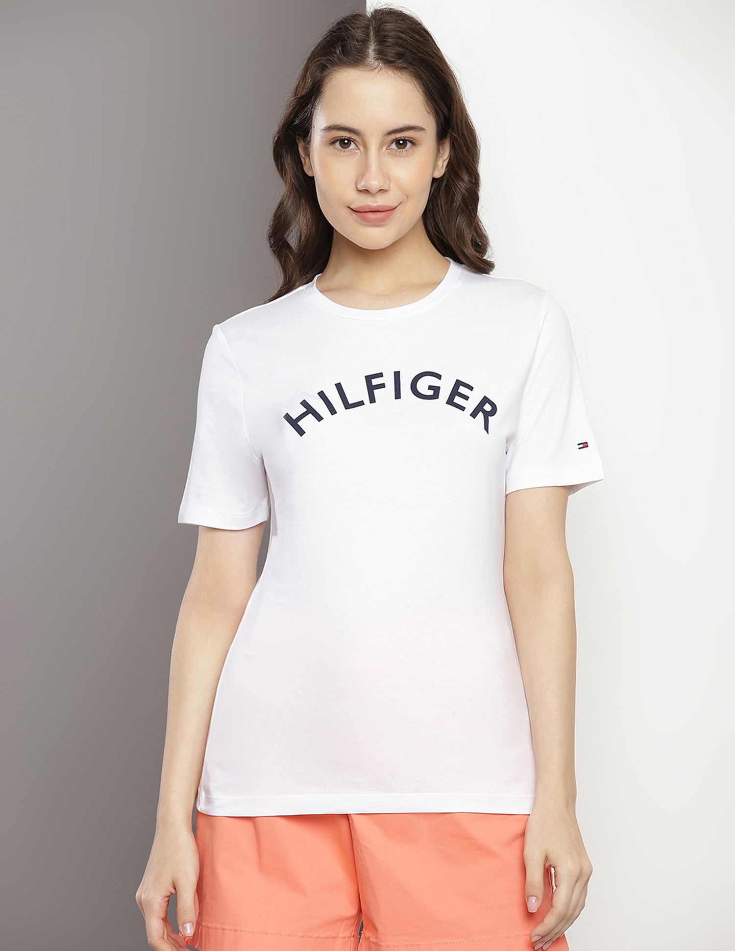 Tommy Hilfiger Crew Neck Brand Print Varsity T-Shirt