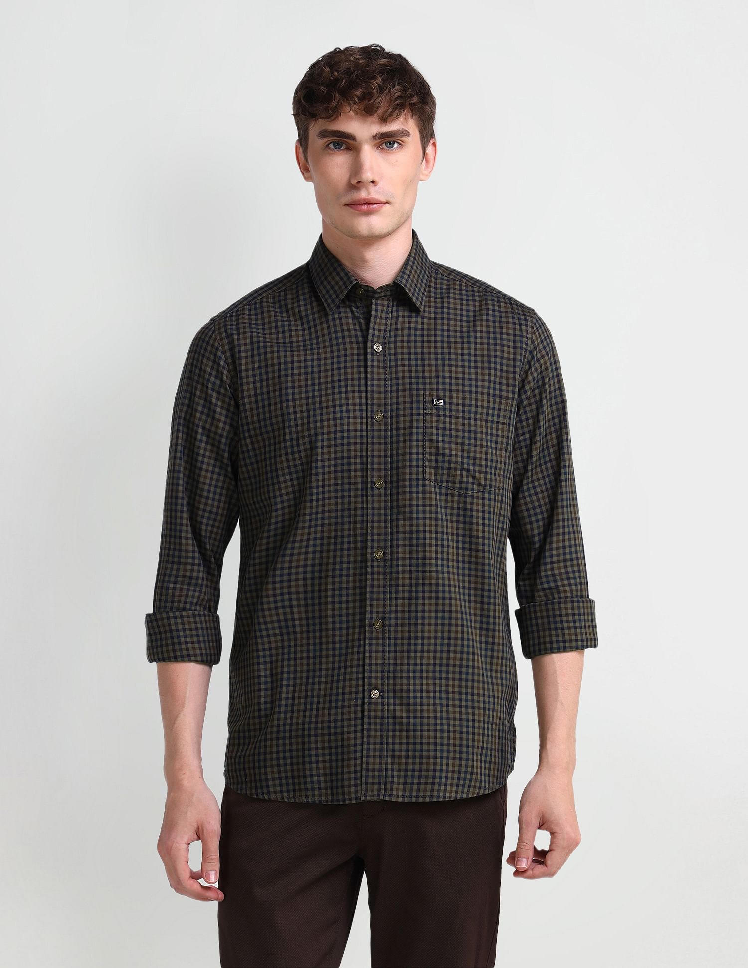 Arrow Sport Manhattan Slim Fit Twill Shirt