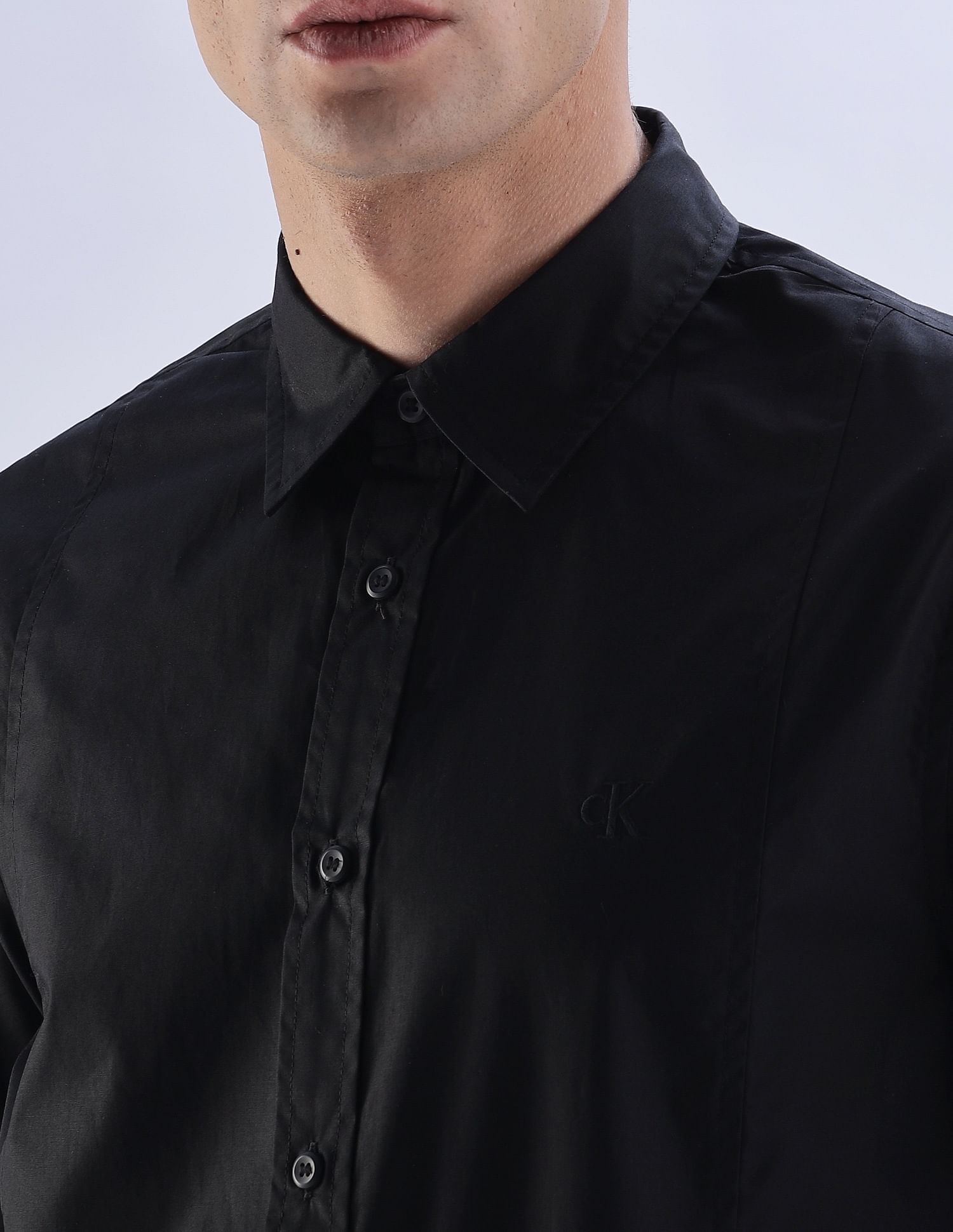 Calvin Klein Jeans Logo Regular Fit Poplin Woven Shirt