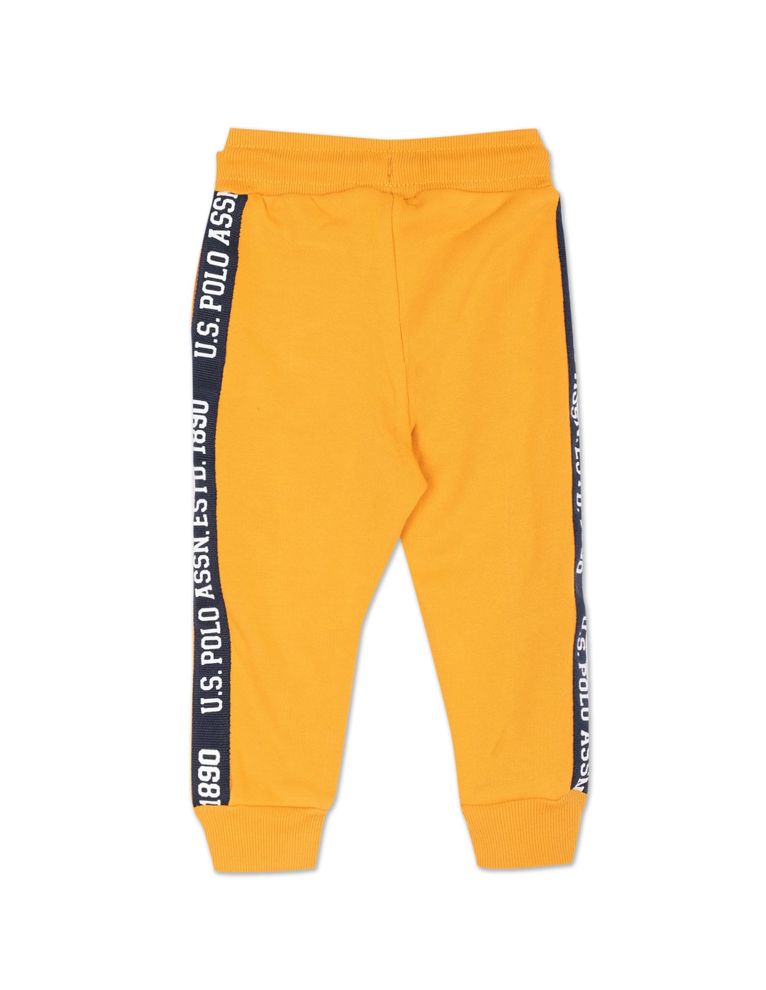 U.S. Polo Assn. Kids Mid Rise Brand Tape Track Pants