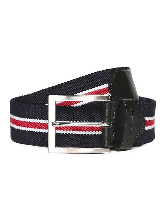 striped canvas belt