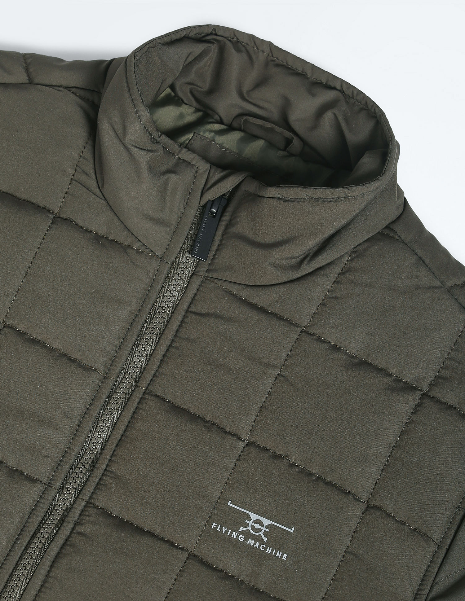 Flying Machine Stand Collar Puffer Jacket