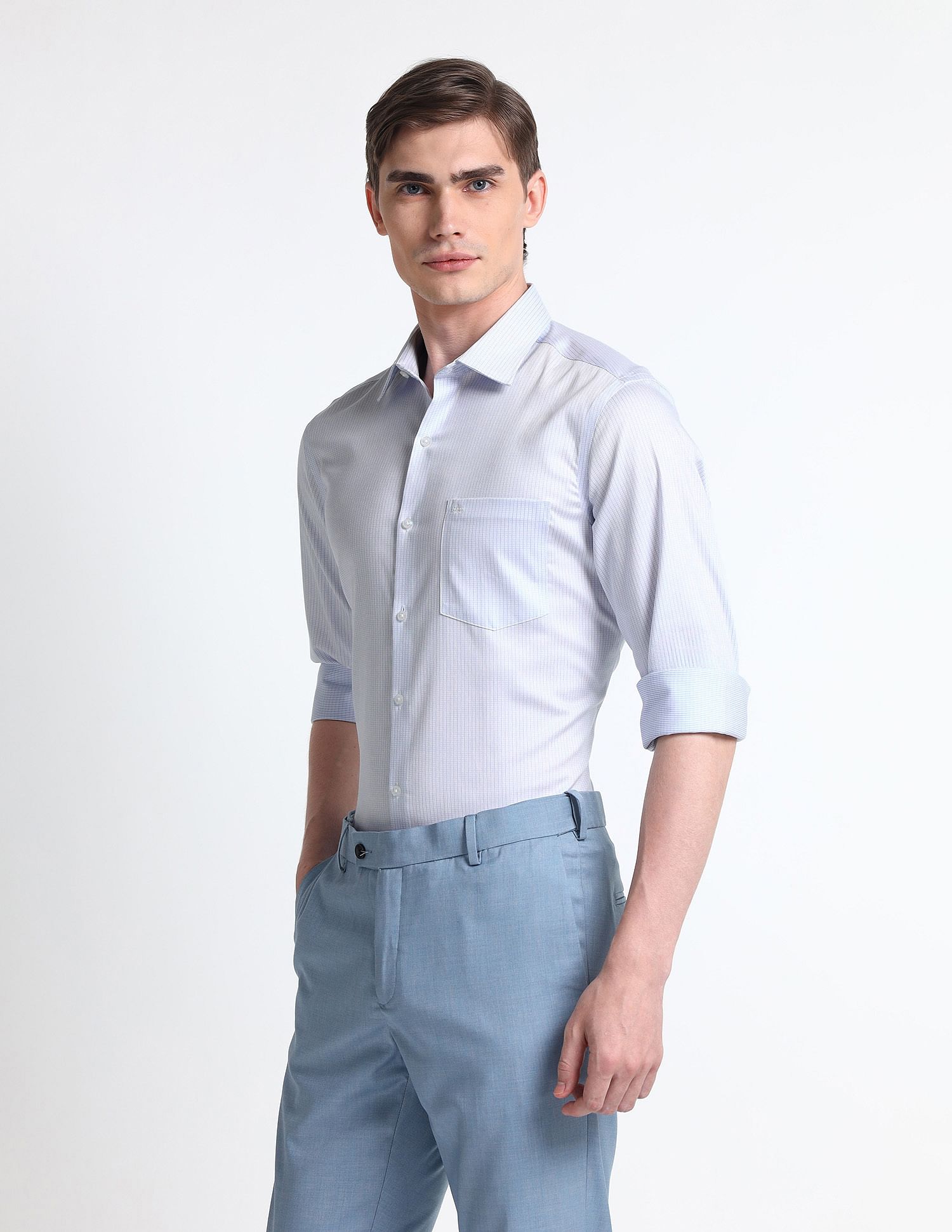 Arrow Manhattan Slim Fit Auto Press Shirt