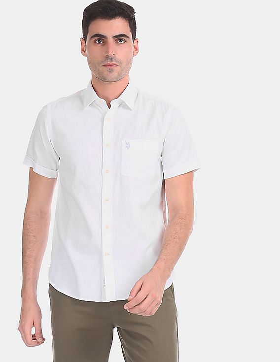 white polo shirt with pocket