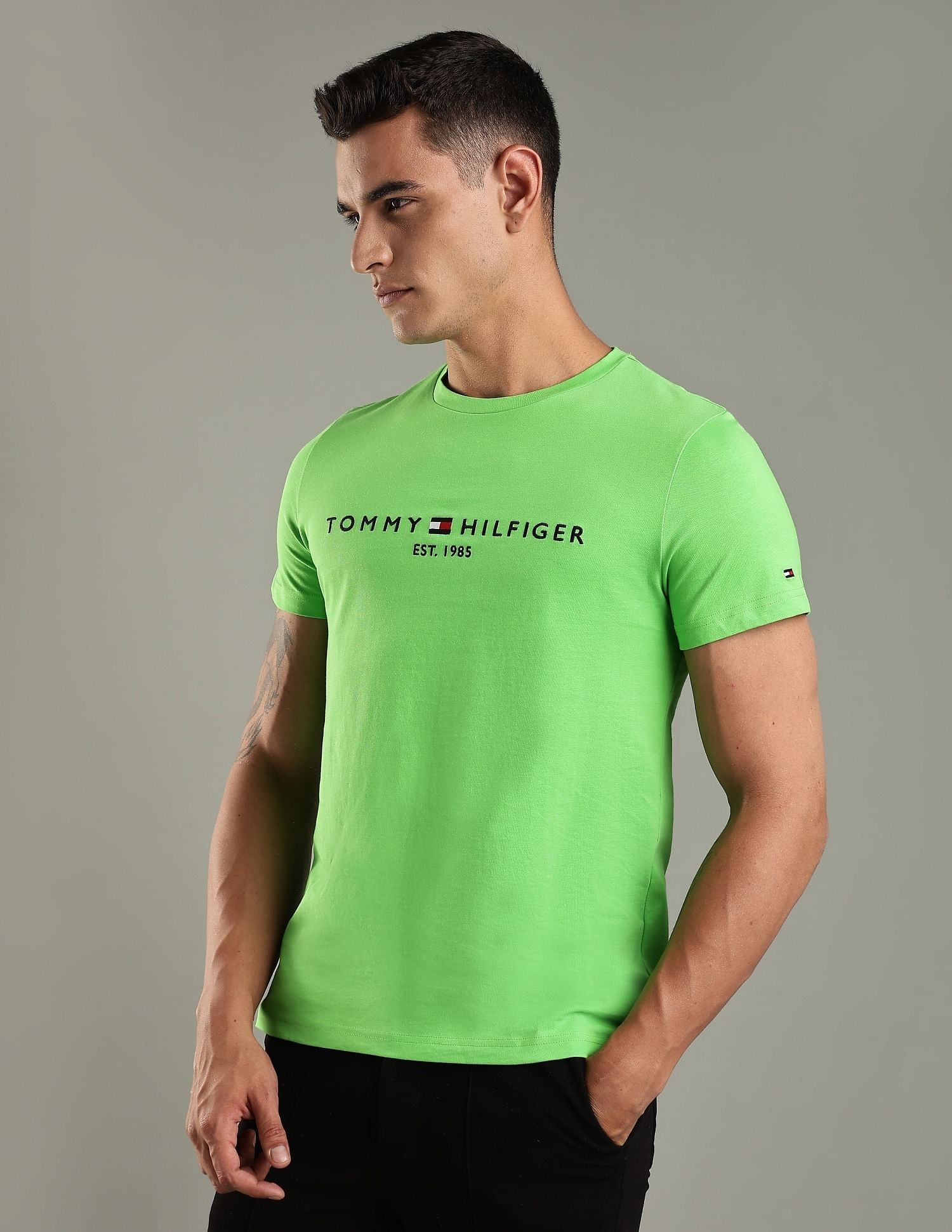 Tommy Hilfiger Embroidered Logo Regular-Fit Cotton T-Shirt
