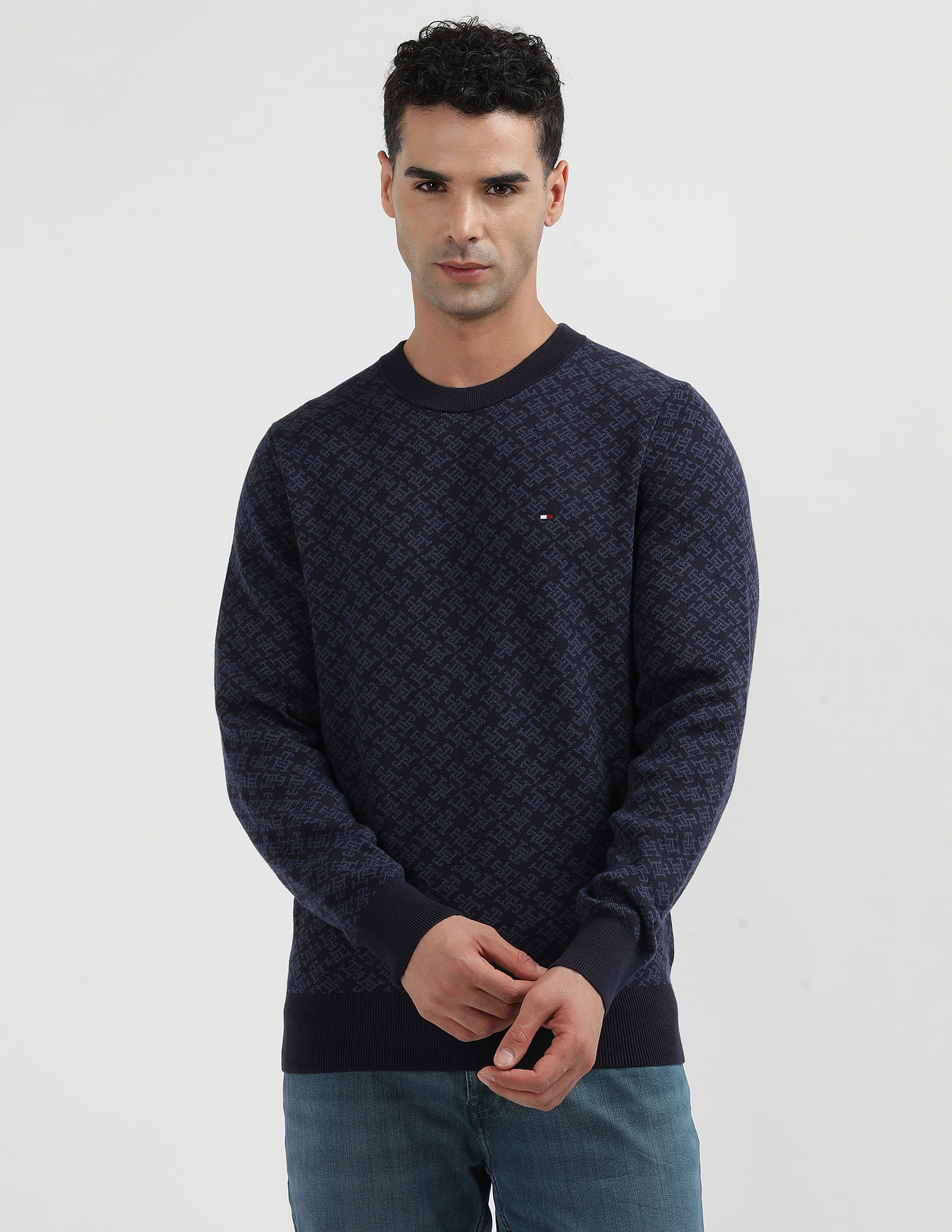 Tommy Hilfiger All Over Monogram Sweater