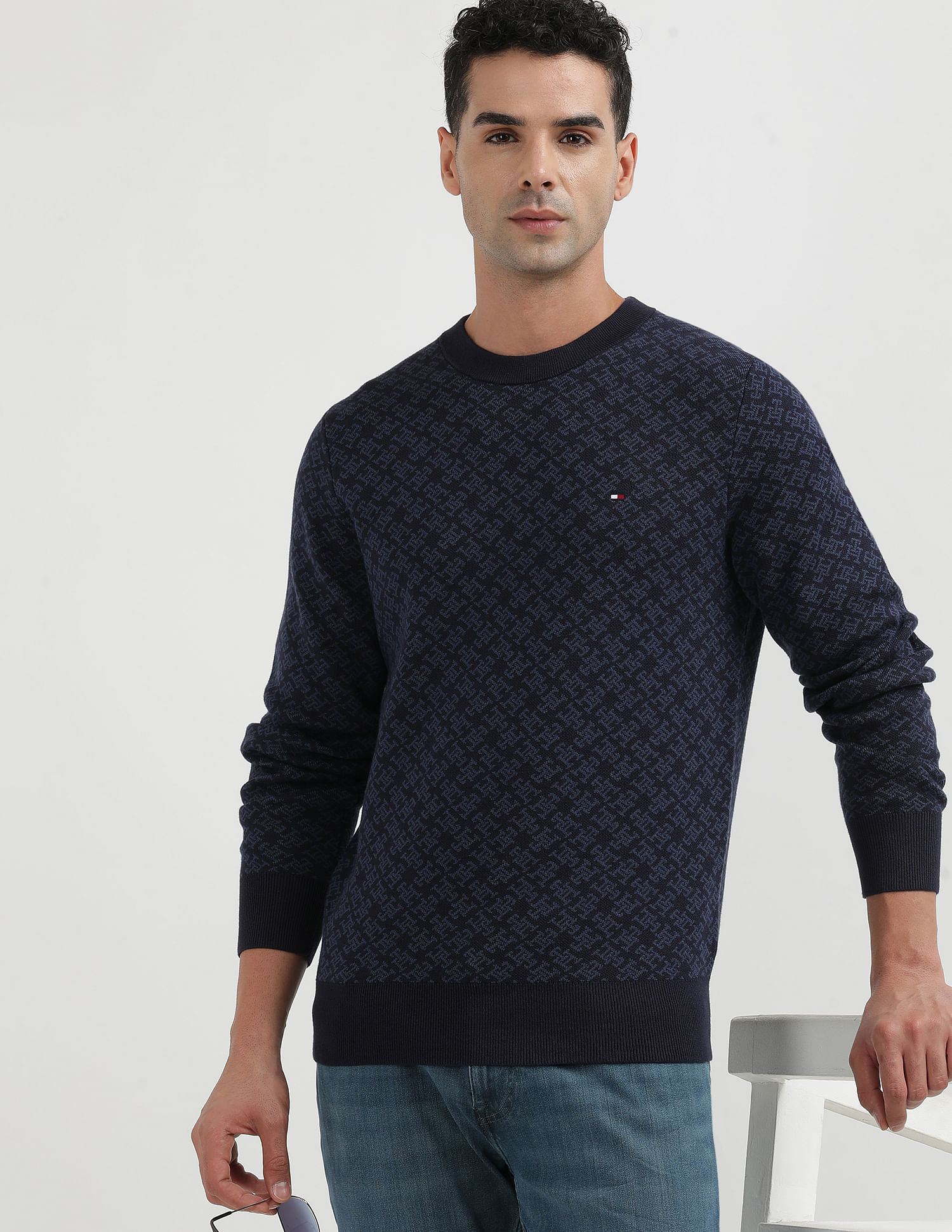 Tommy Hilfiger All Over Monogram Sweater