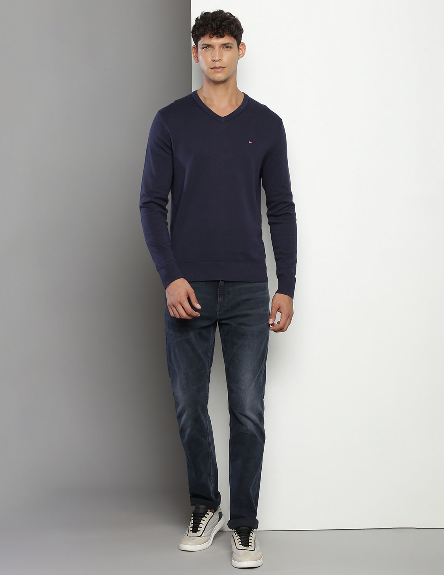 Tommy Hilfiger Solid V-Neck Sweater