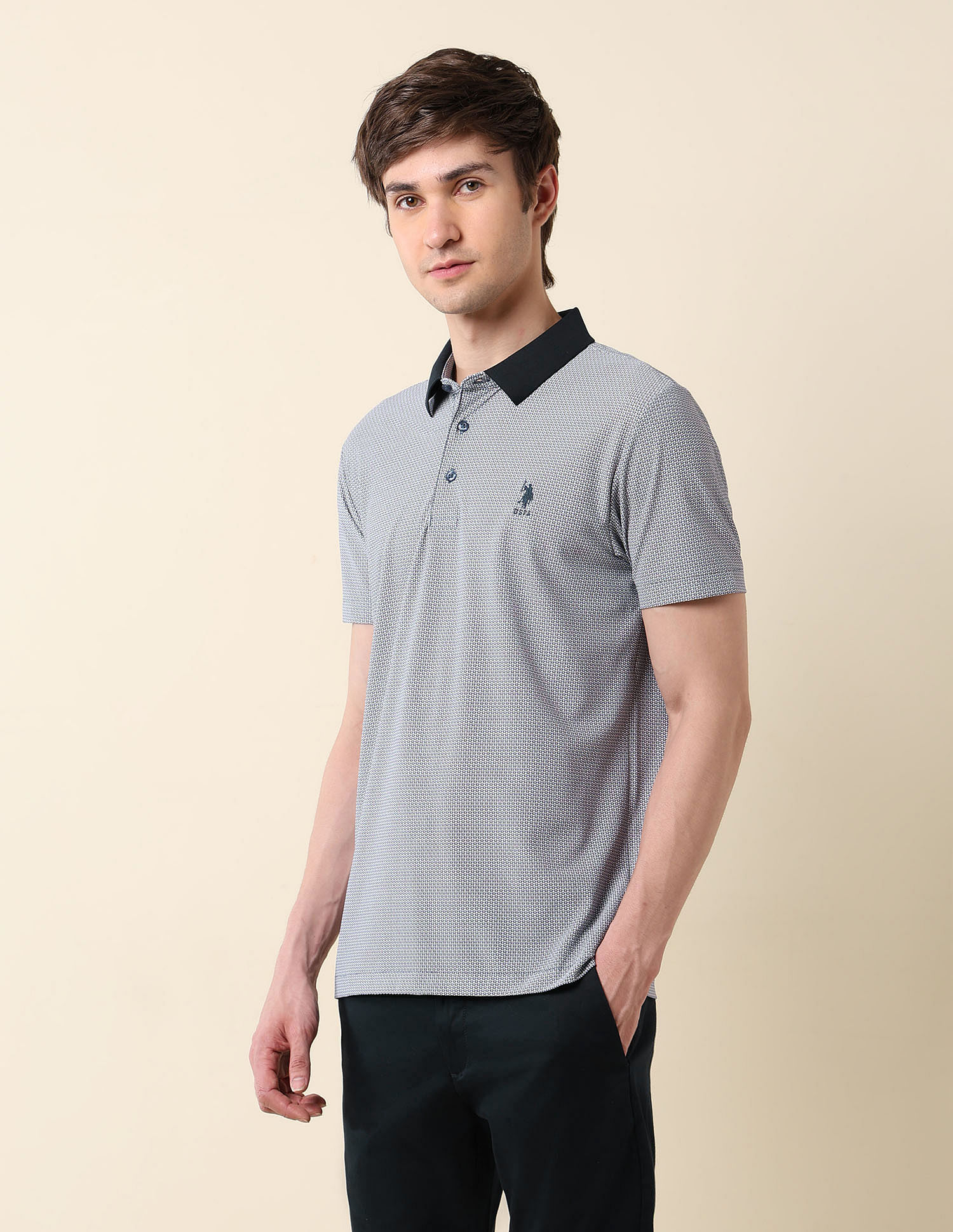 U.S. Polo Assn. All-Over Printed Classic Polo Shirt