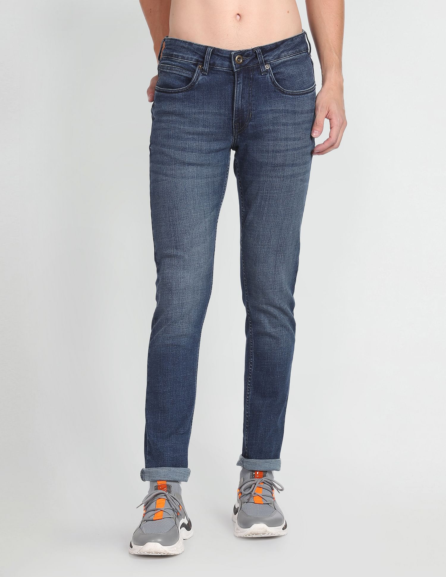 Flying Machine Stone Wash Jackson Skinny Fit Jeans