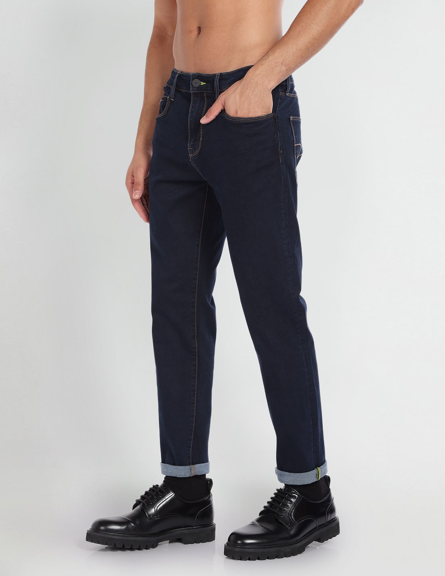 Flying Machine Slim Tapered Fit Mid Rise Jeans