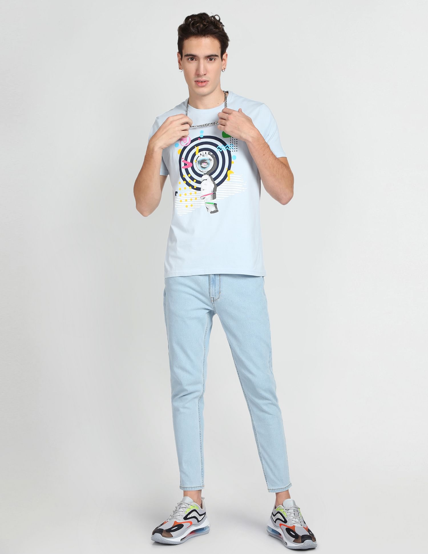 Flying Machine High Rise Mankle Slim Fit Jeans