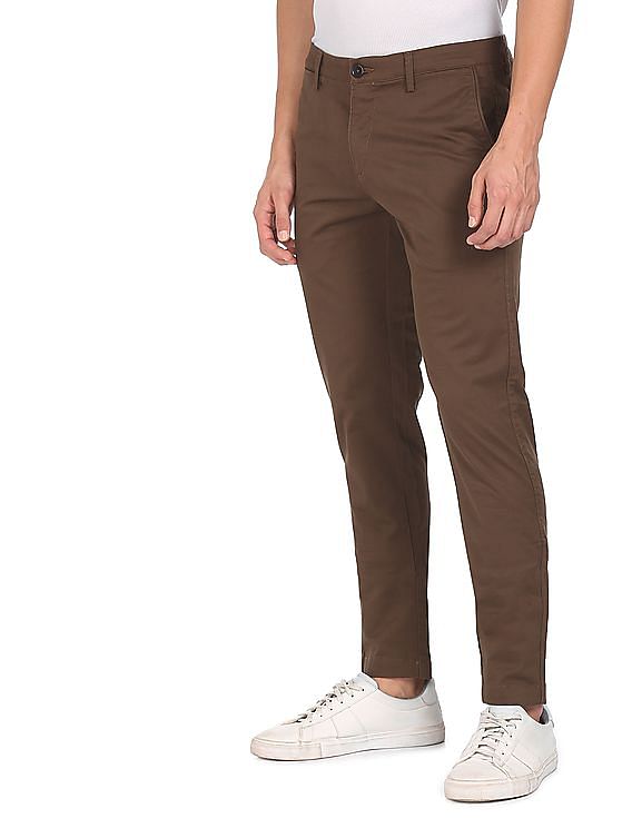 U.S. Polo Assn. Austin Tapered Fit Solid Trousers