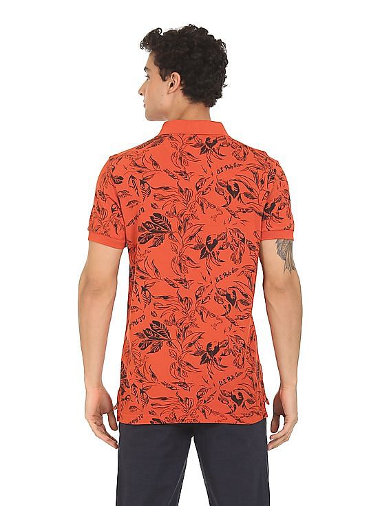 U.S. Polo Assn. Denim Co. Printed Cotton Polo Shirt