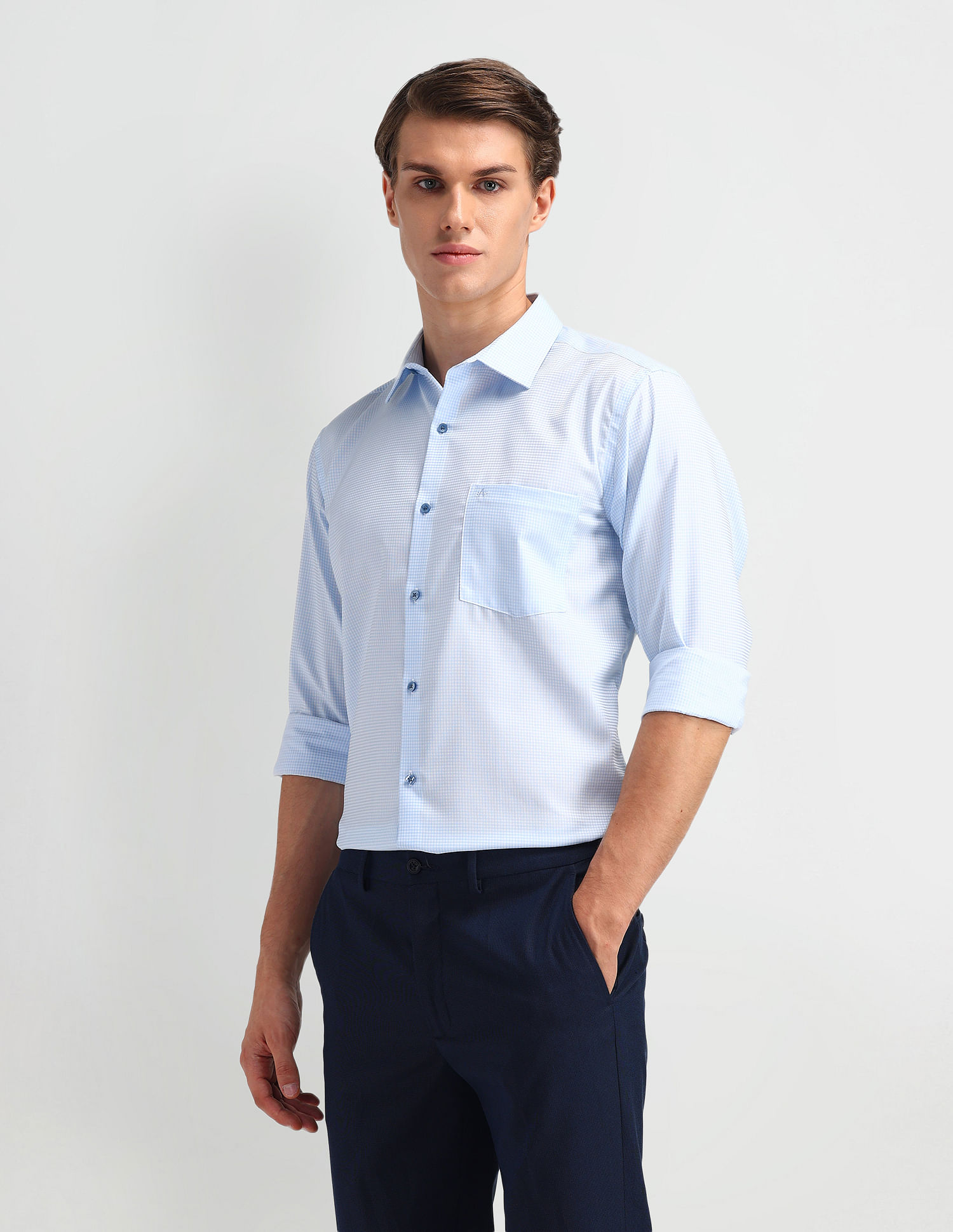 Arrow Micro Checked Cotton Shirt